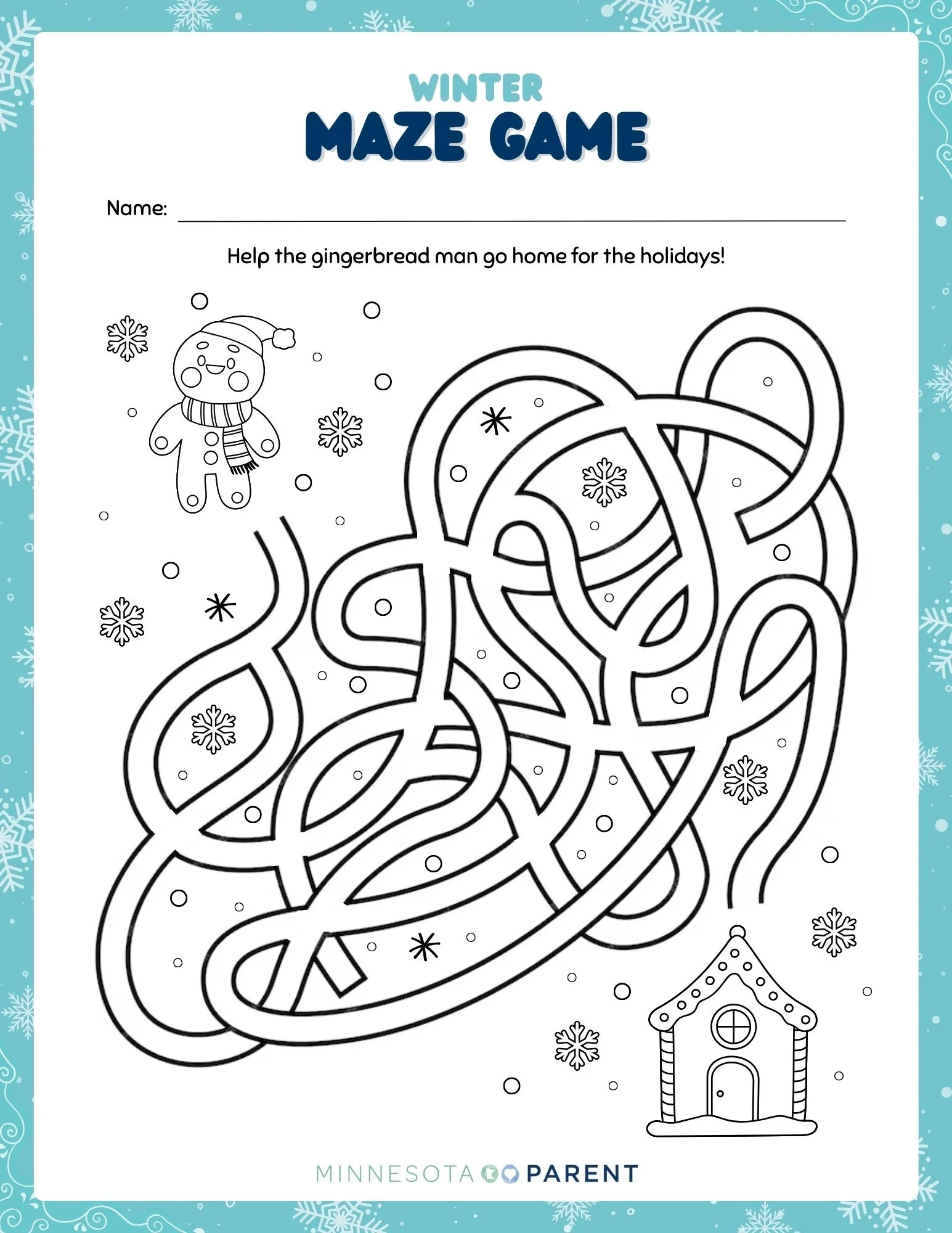 Free Printable Winter Activity Sheets