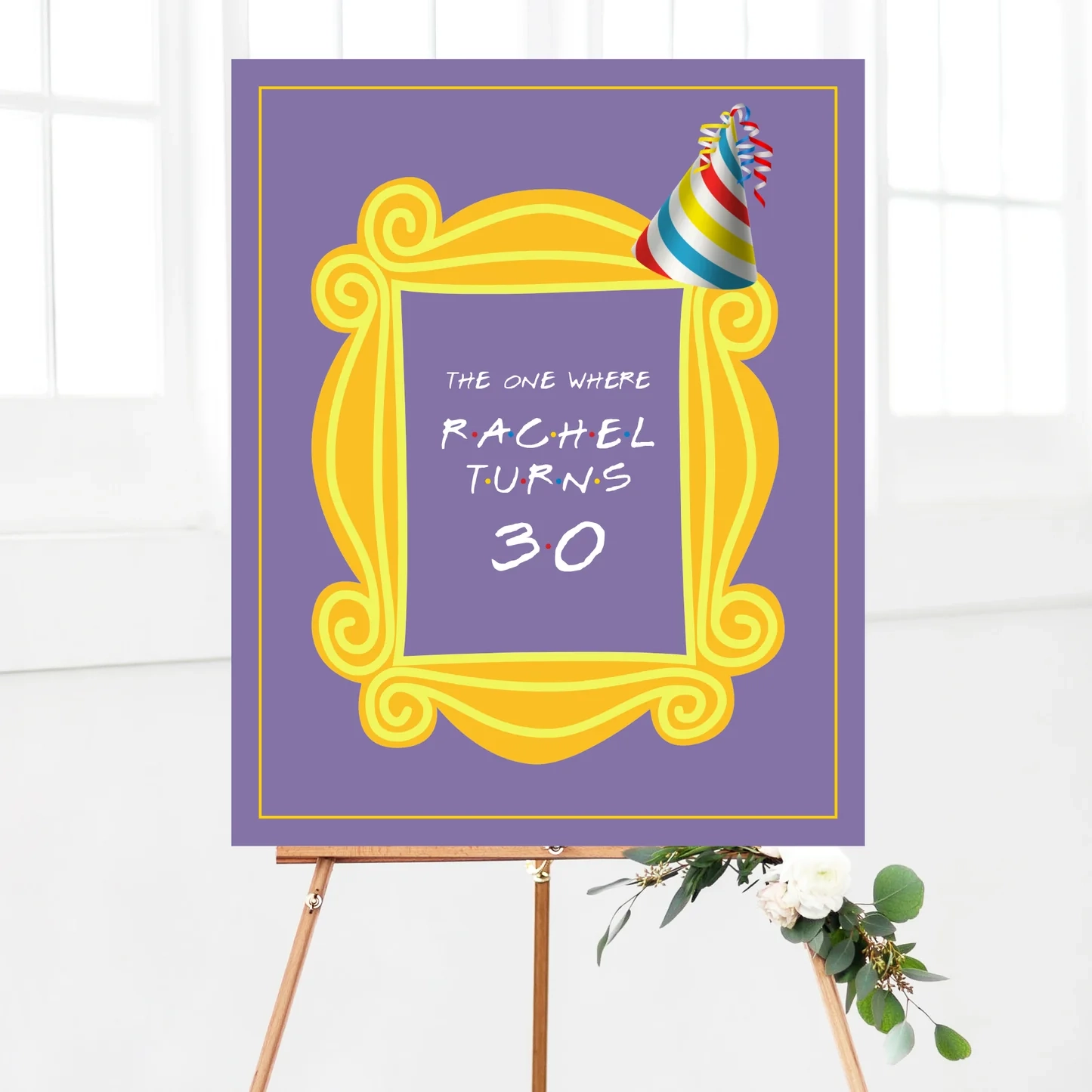 Friends Birthday Party Welcome Sign Printable Awdesignsprintables