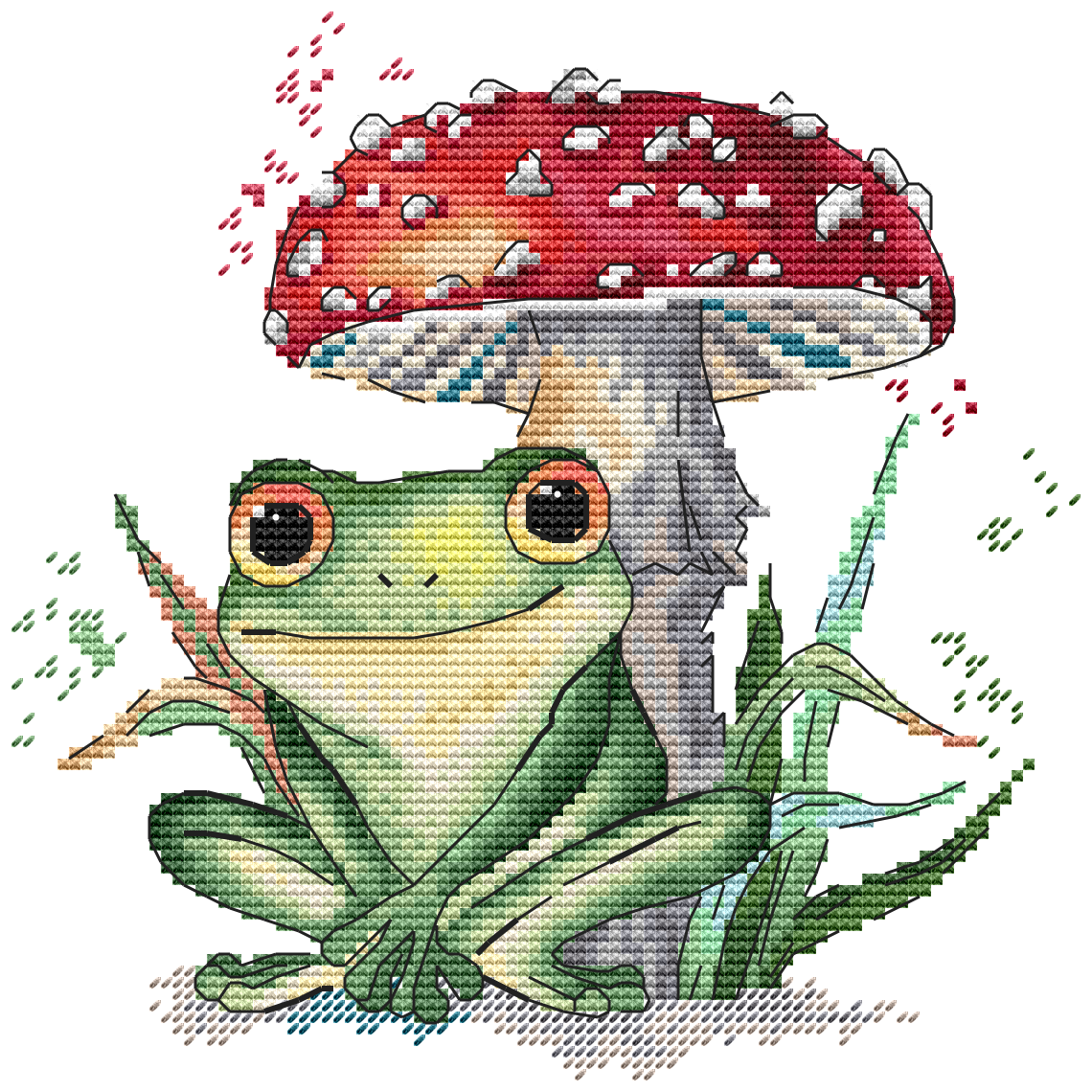 Free Printable Cross Stitch Charts Frog
