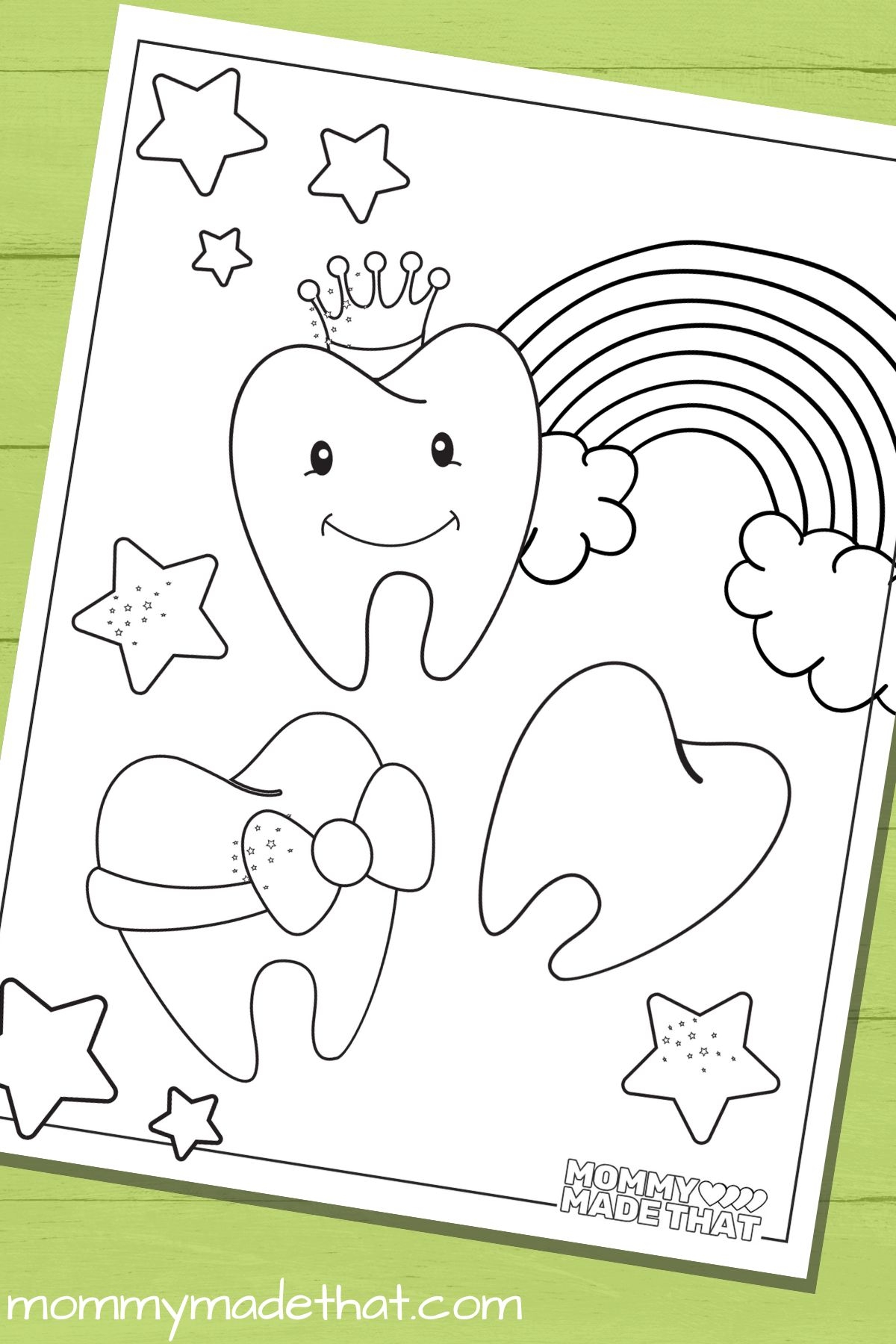 Free Printable Of Tooth Coloring Sheet