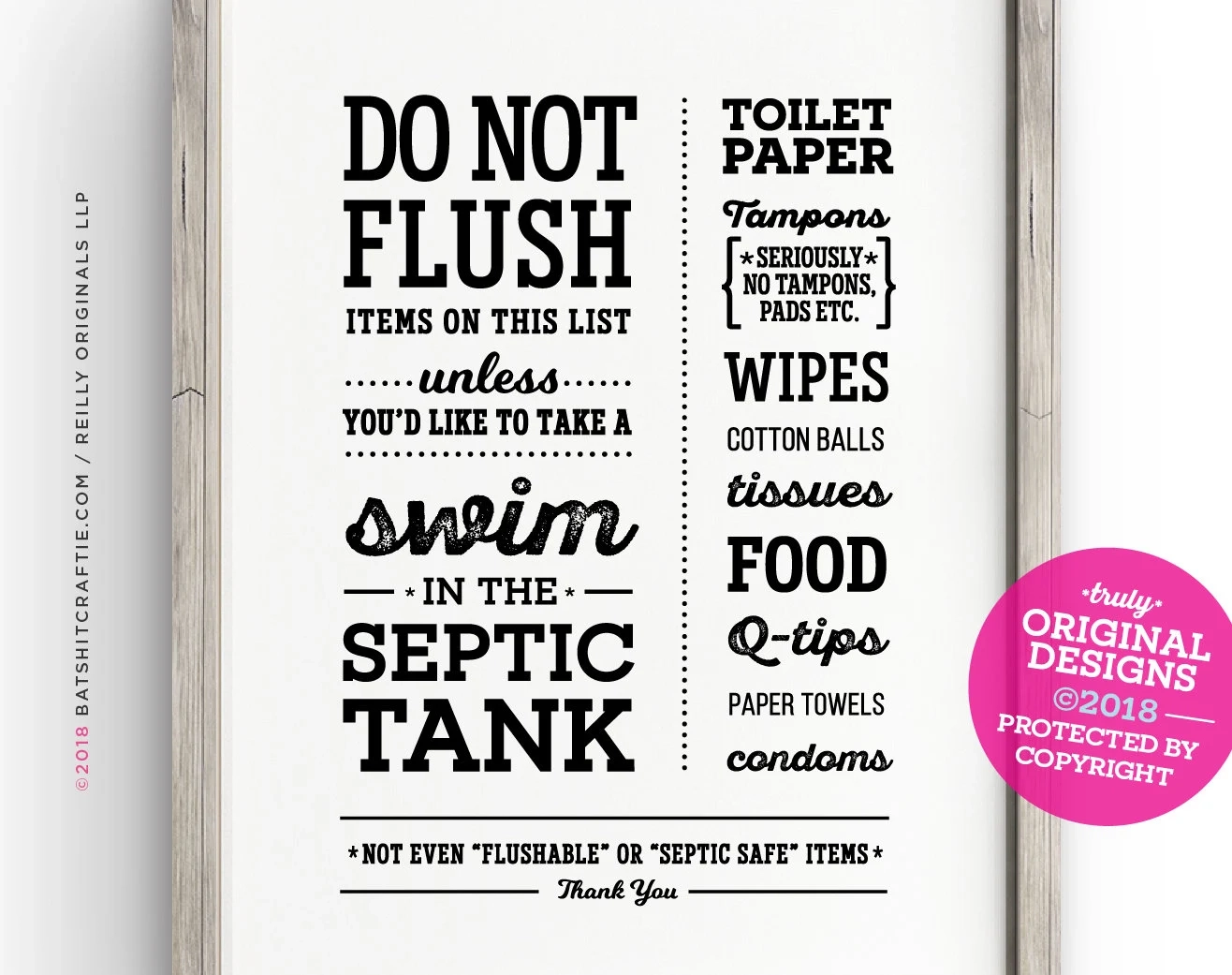 Printable Septic System Signs