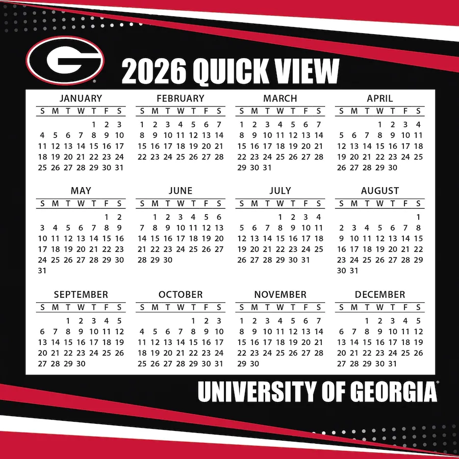 Printable Georgia Bulldogs Football Schedule 2026 Printable Georgia Bulldogs Football Schedule 2026