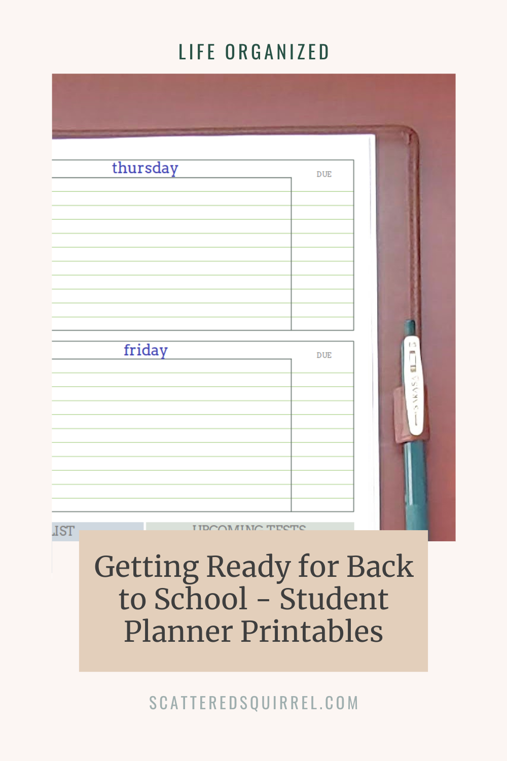 Back To School Planner Printables
