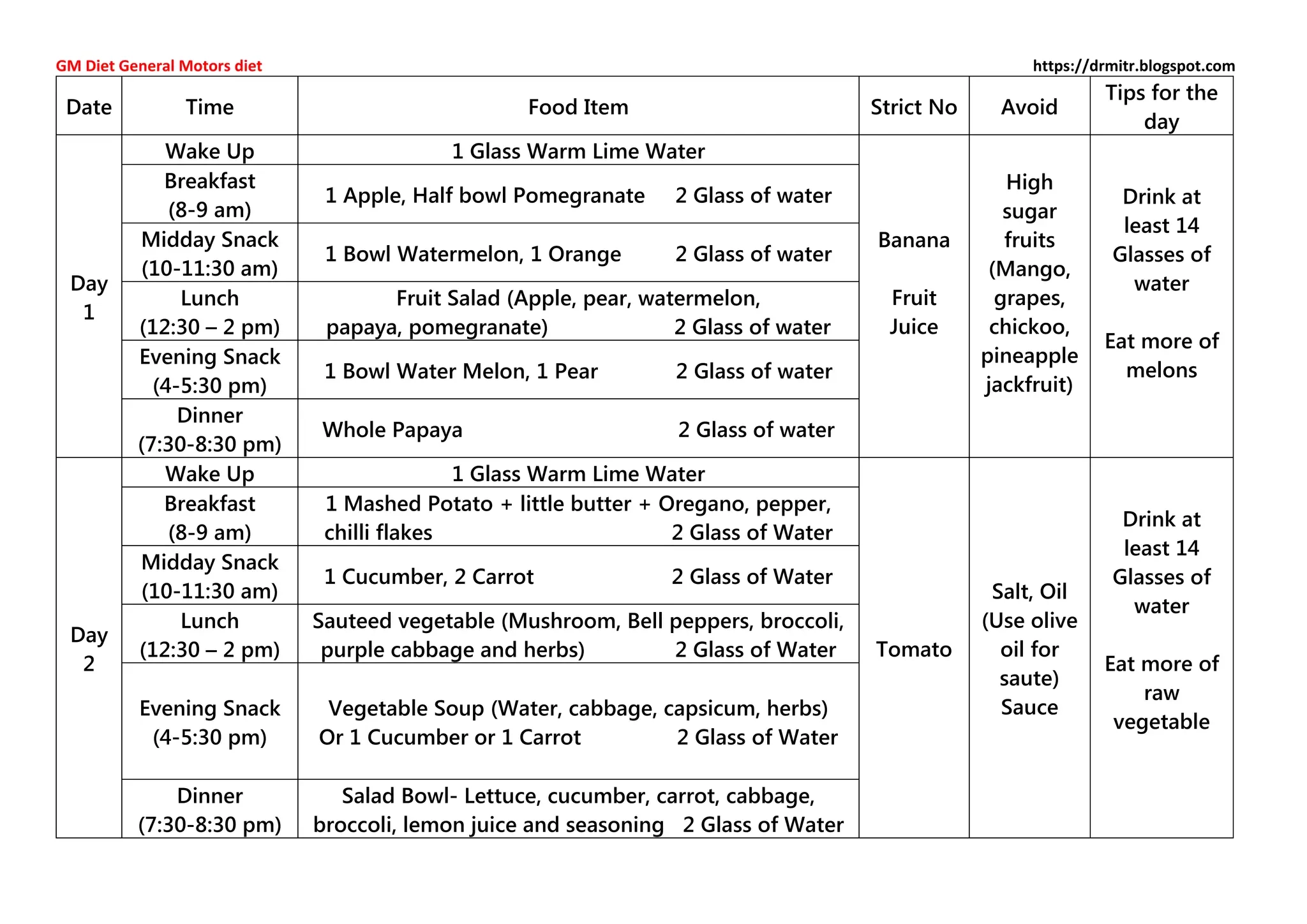 GM Diet The GM Diet Plan PDF