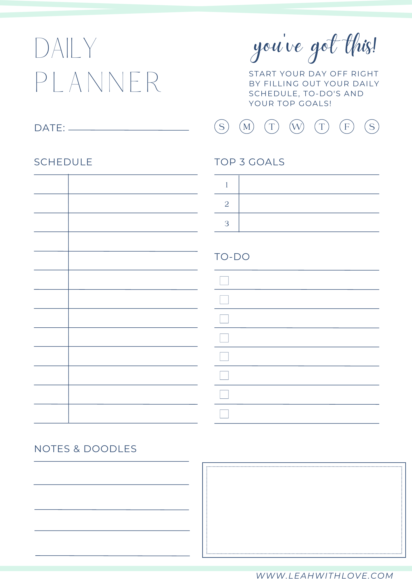 Goal Setting Printables Leah With Love