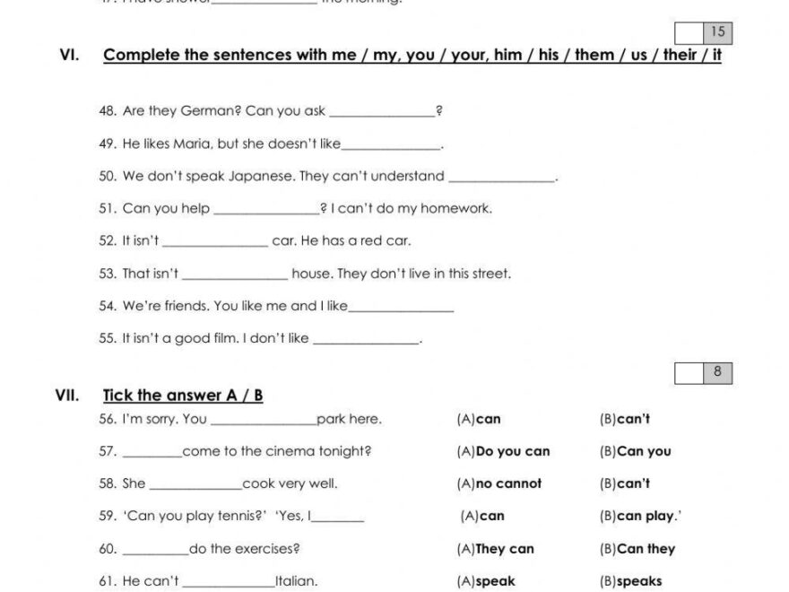 Grade 4 English Free Interactive Worksheets 188978