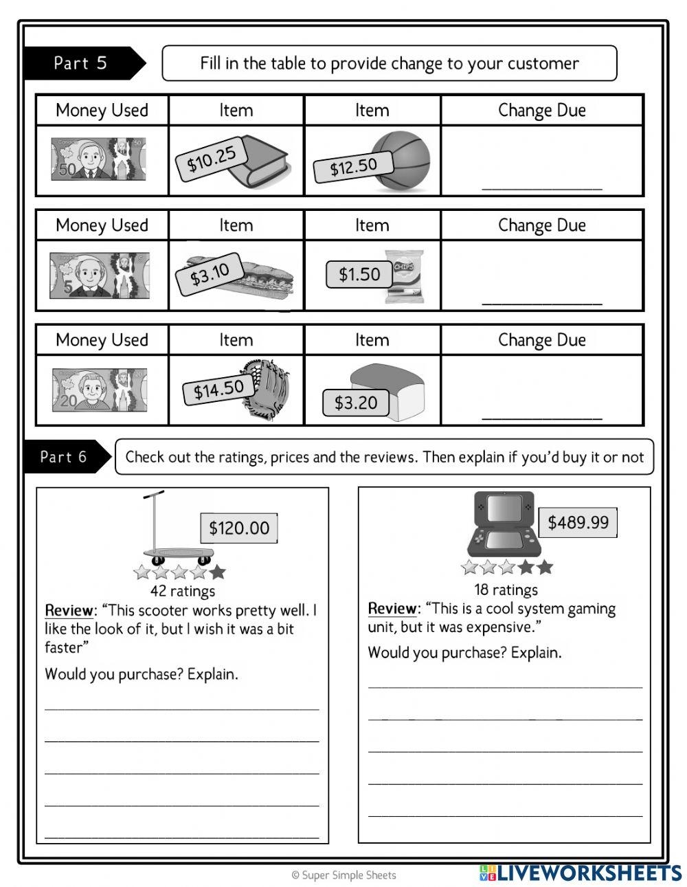 Grade 4 Financial Literacy Quiz Online Exercise For Live Worksheets Worksheets Library