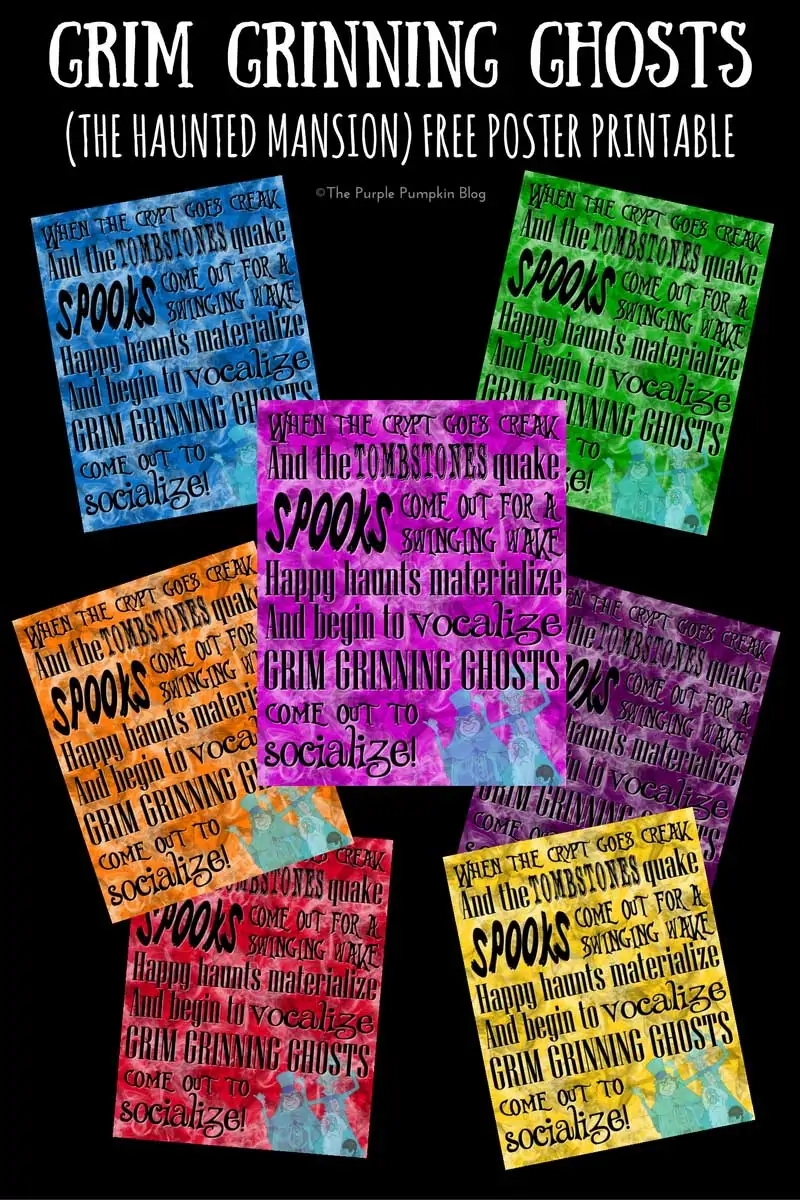 Grim Grinning Ghosts Poster Free Printable Crafty October Day 5