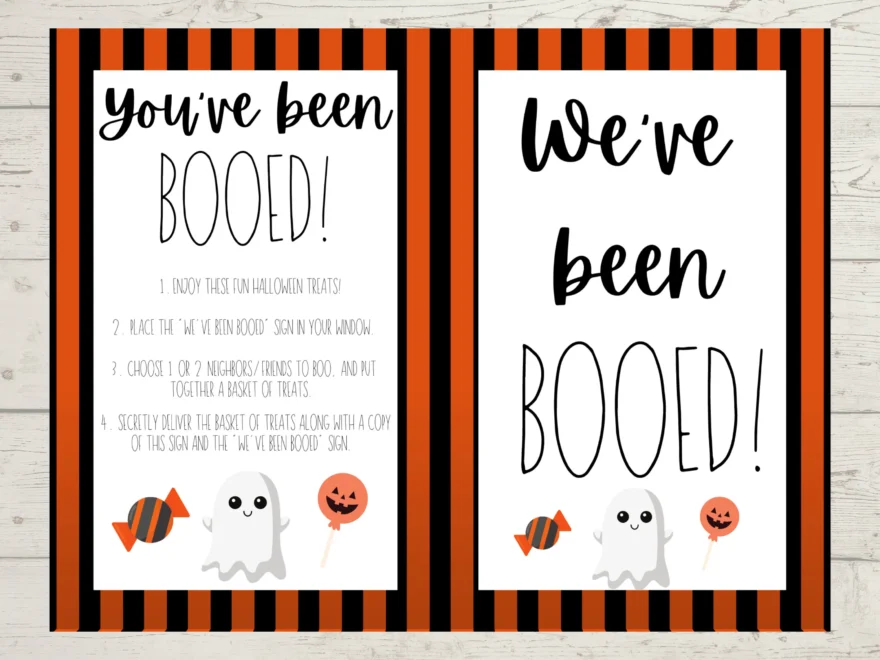 Halloween Booed Sign Printable you ve Been Booed we ve Been Booed Etsy