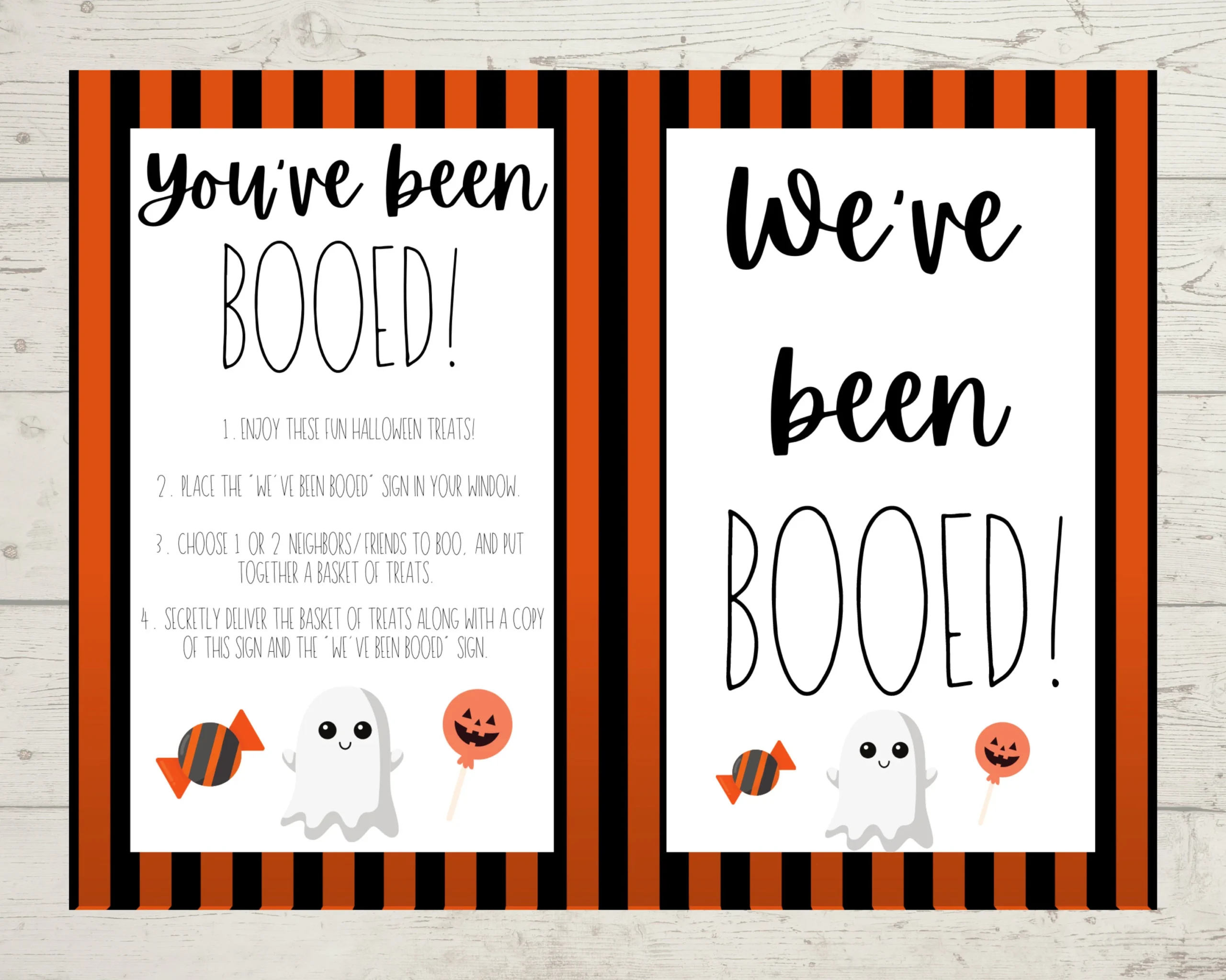 Halloween Booed Sign Printable you ve Been Booed we ve Been Booed Etsy