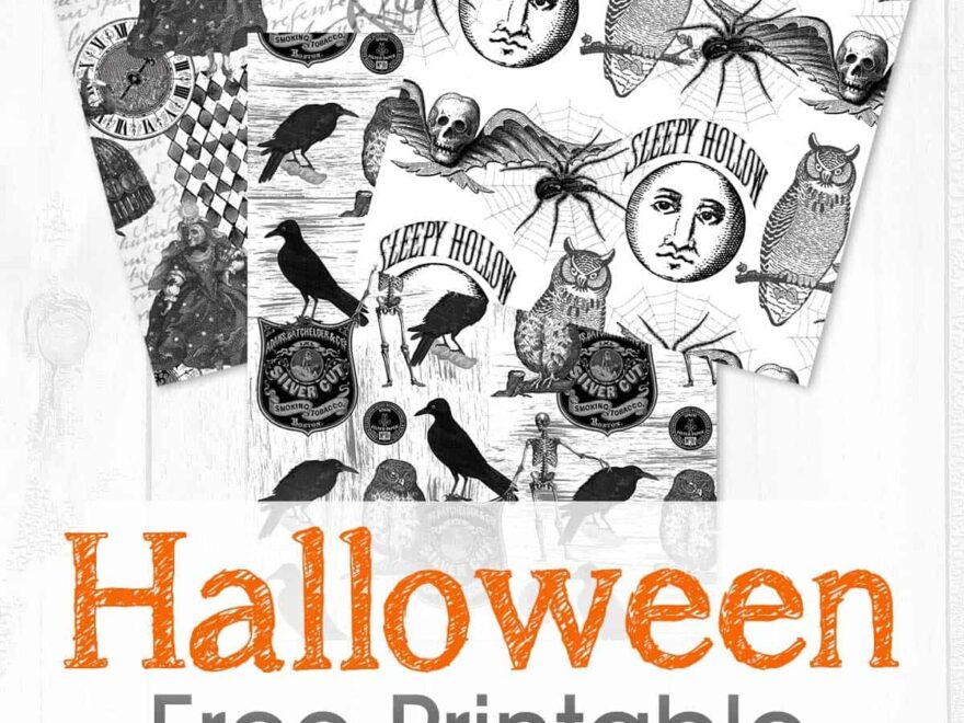 Halloween Collage Sheet Free Black And White Printable Artsy Fartsy Life
