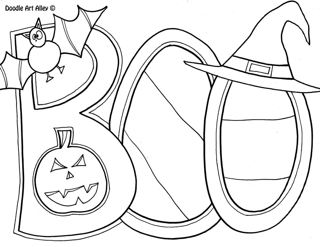 Halloween Coloring Pages DOODLE ART ALLEY
