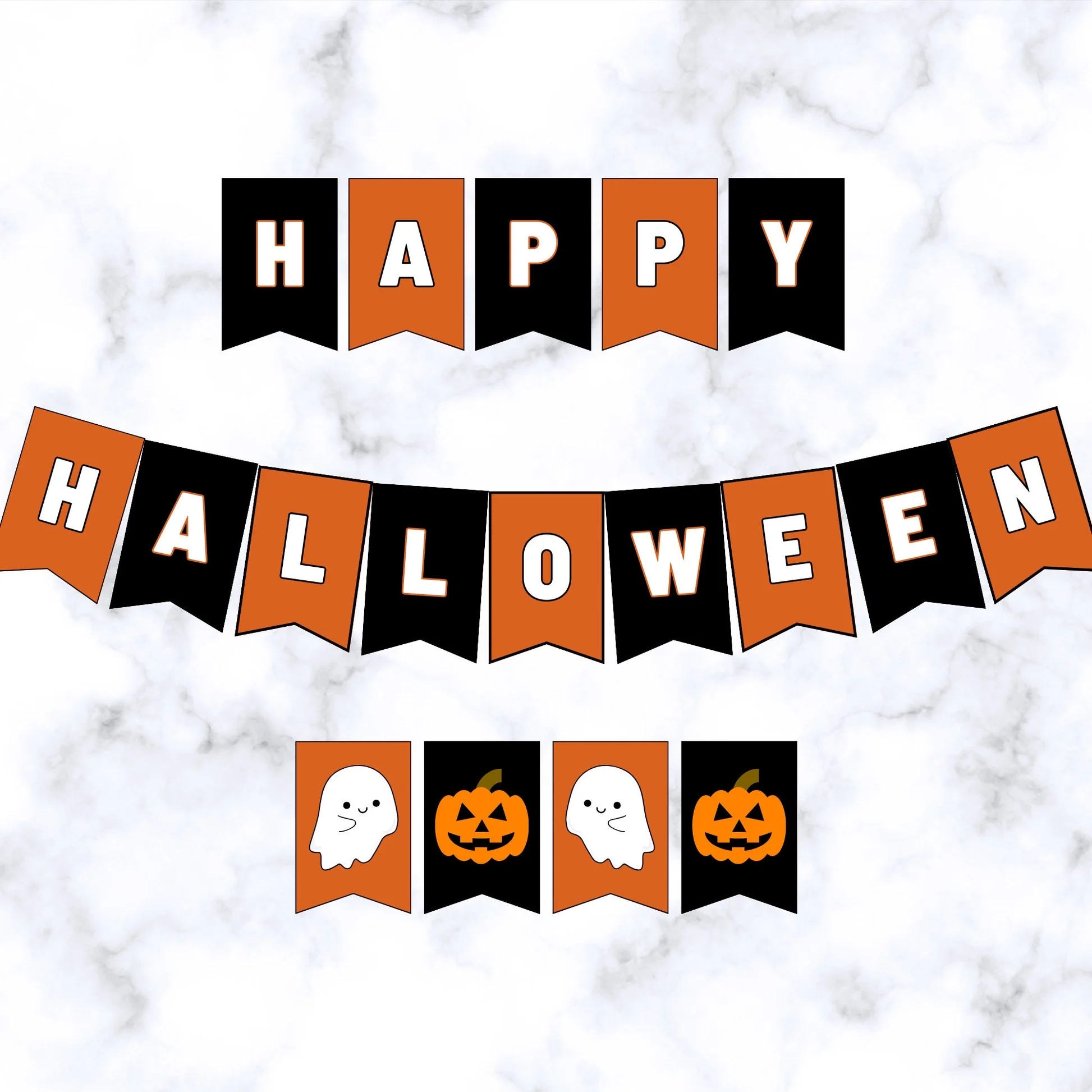 Happy Halloween Banner Halloween Party Printable Sign DIY Printable Aquarieldesigns
