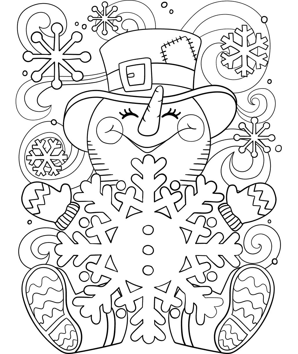 Free Printable Snowman Coloring Sheets Free Printable Snowman Coloring Sheets