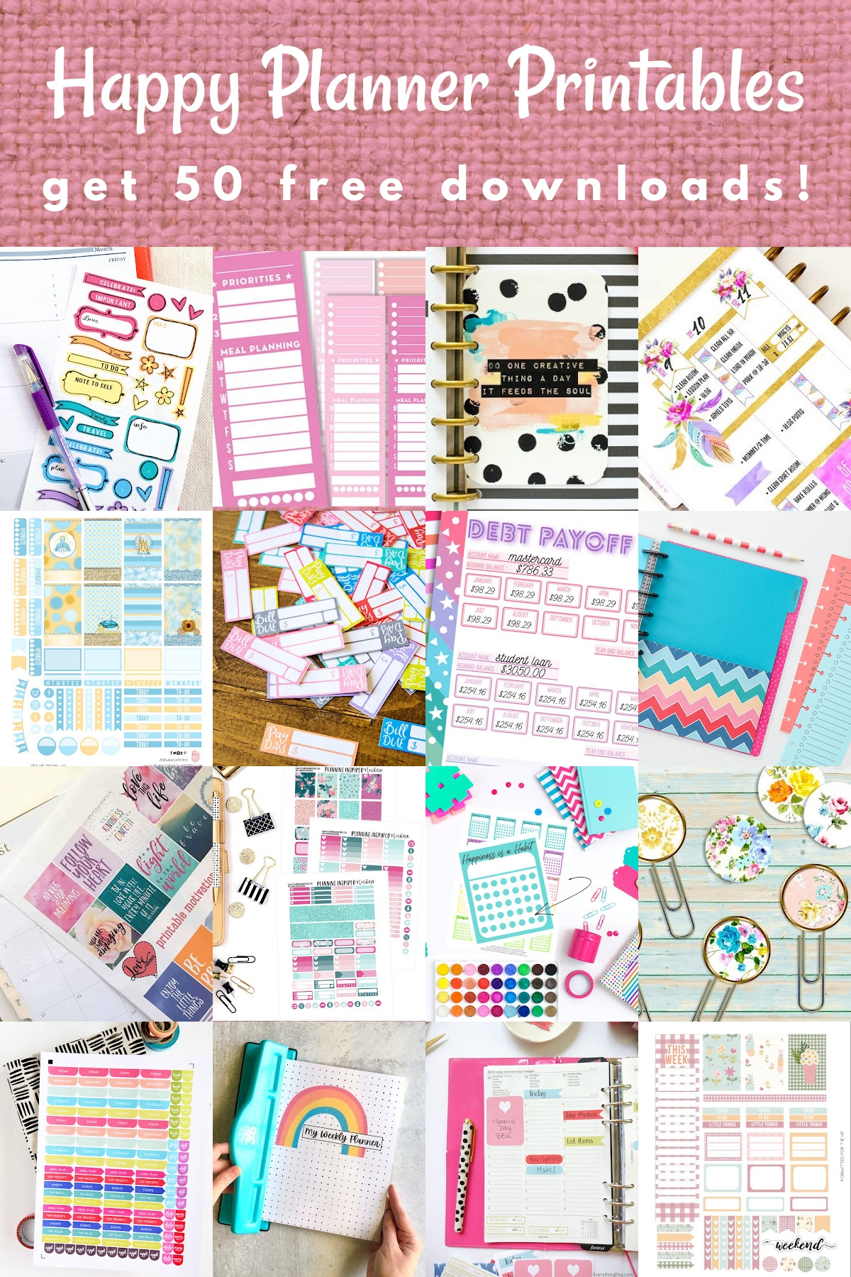 Free Printable Happy Planner Student