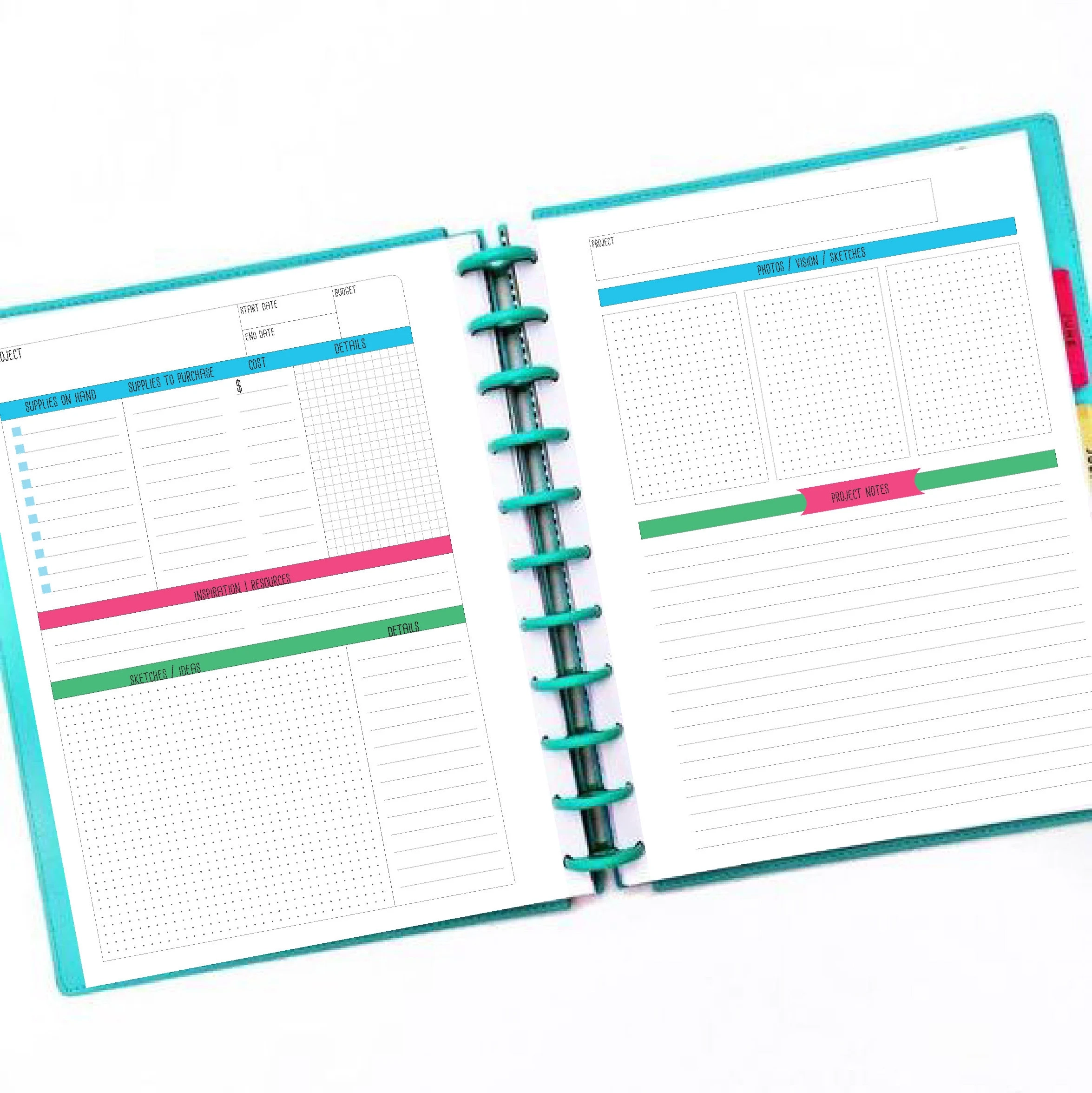 Happy Planner Printable Miss Maker Extras Big Project Sheets Etsy