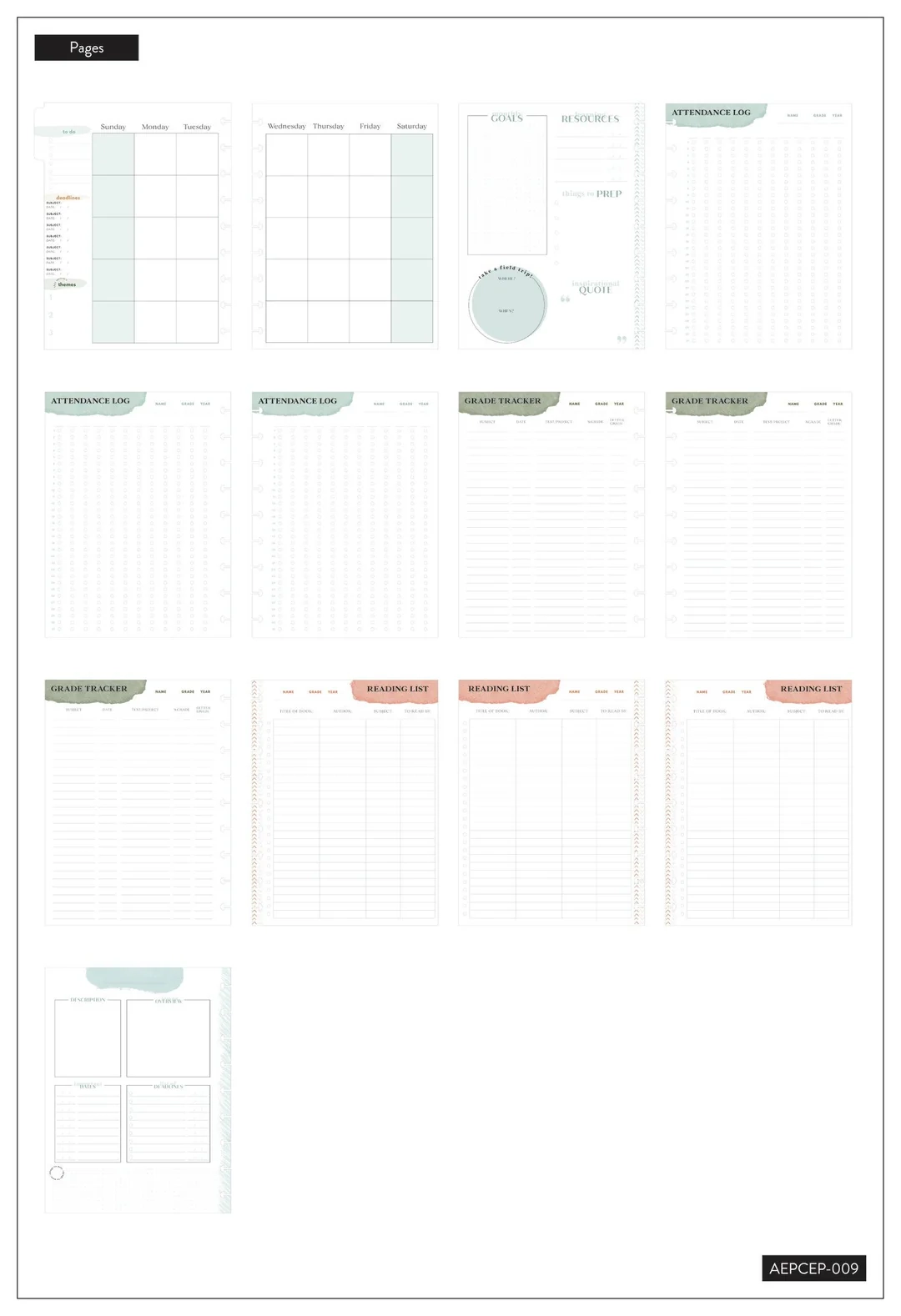 Homeschool Weekly Planner Printable Happy Planner