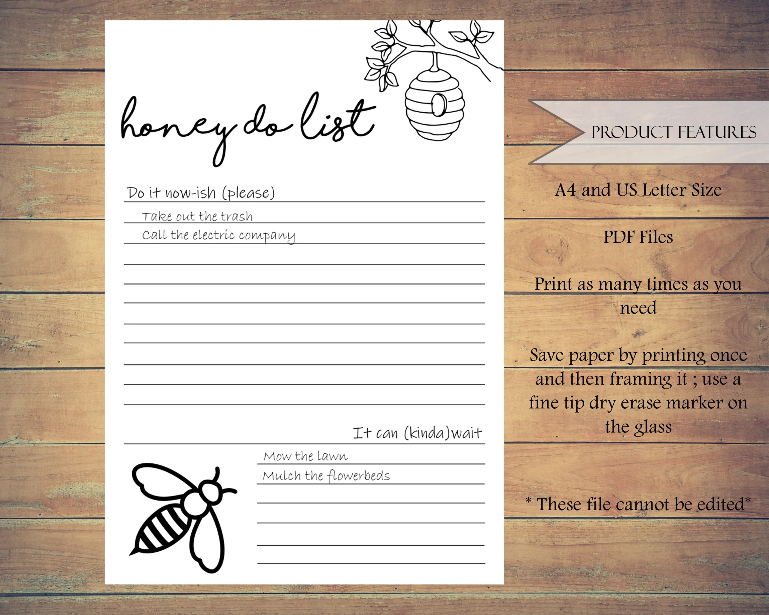 Honey Do List Printable