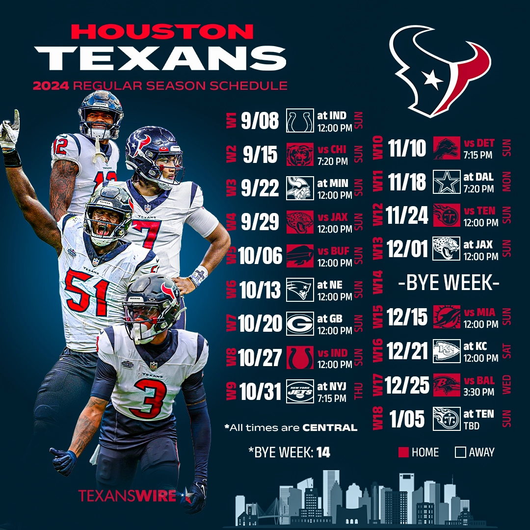 Houston Texans 2024 Schedule Downloadable Wallpaper Houston Texans 2024 Schedule Downloadable Wallpaper