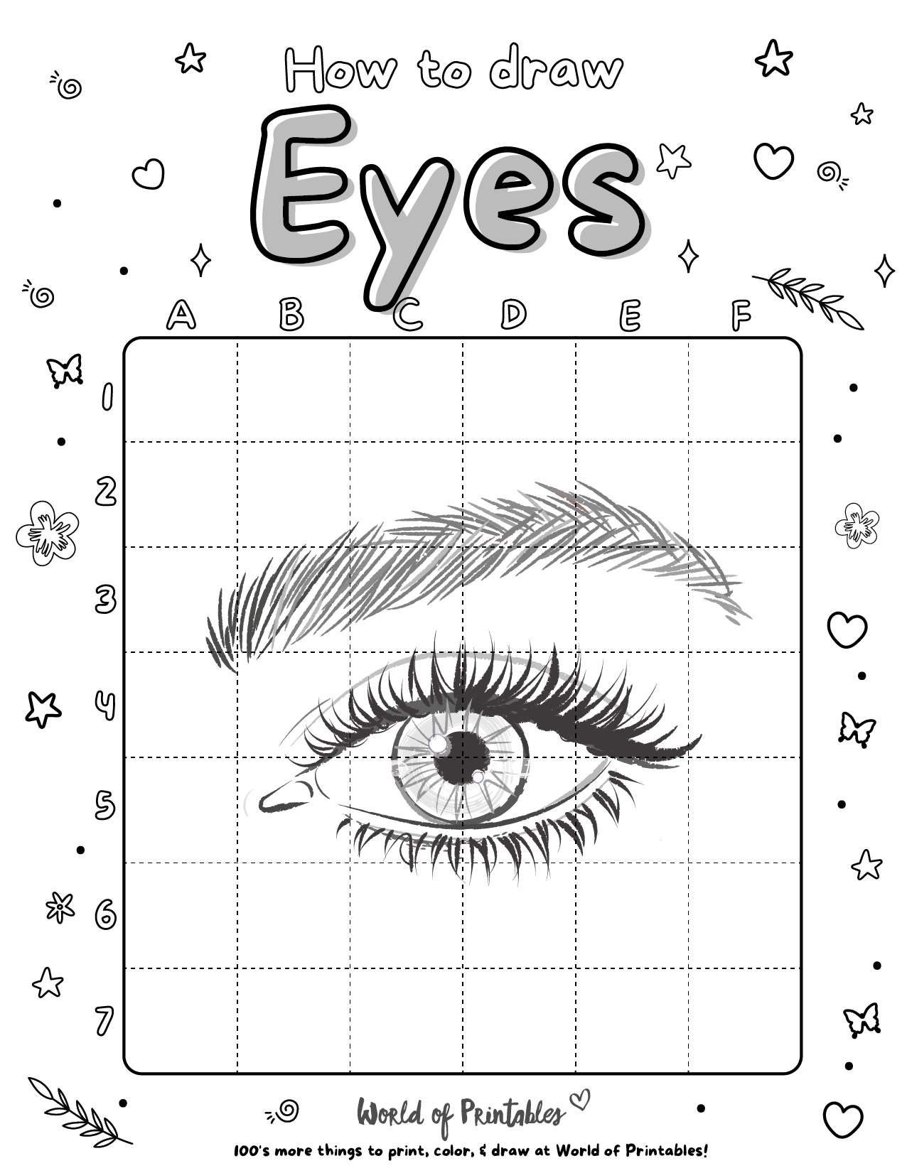 Printable Eye Chart Kids Princess