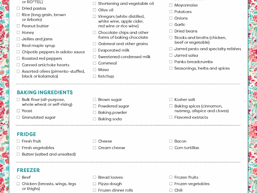 How To Stock Up The Pantry Plus A Free Printable Shopping List