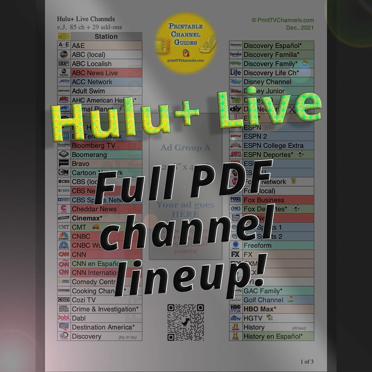 Hulu Live TV Channels Hulu TV Station List PDF Behance Hulu Live TV Channels Hulu TV Station List PDF Behance