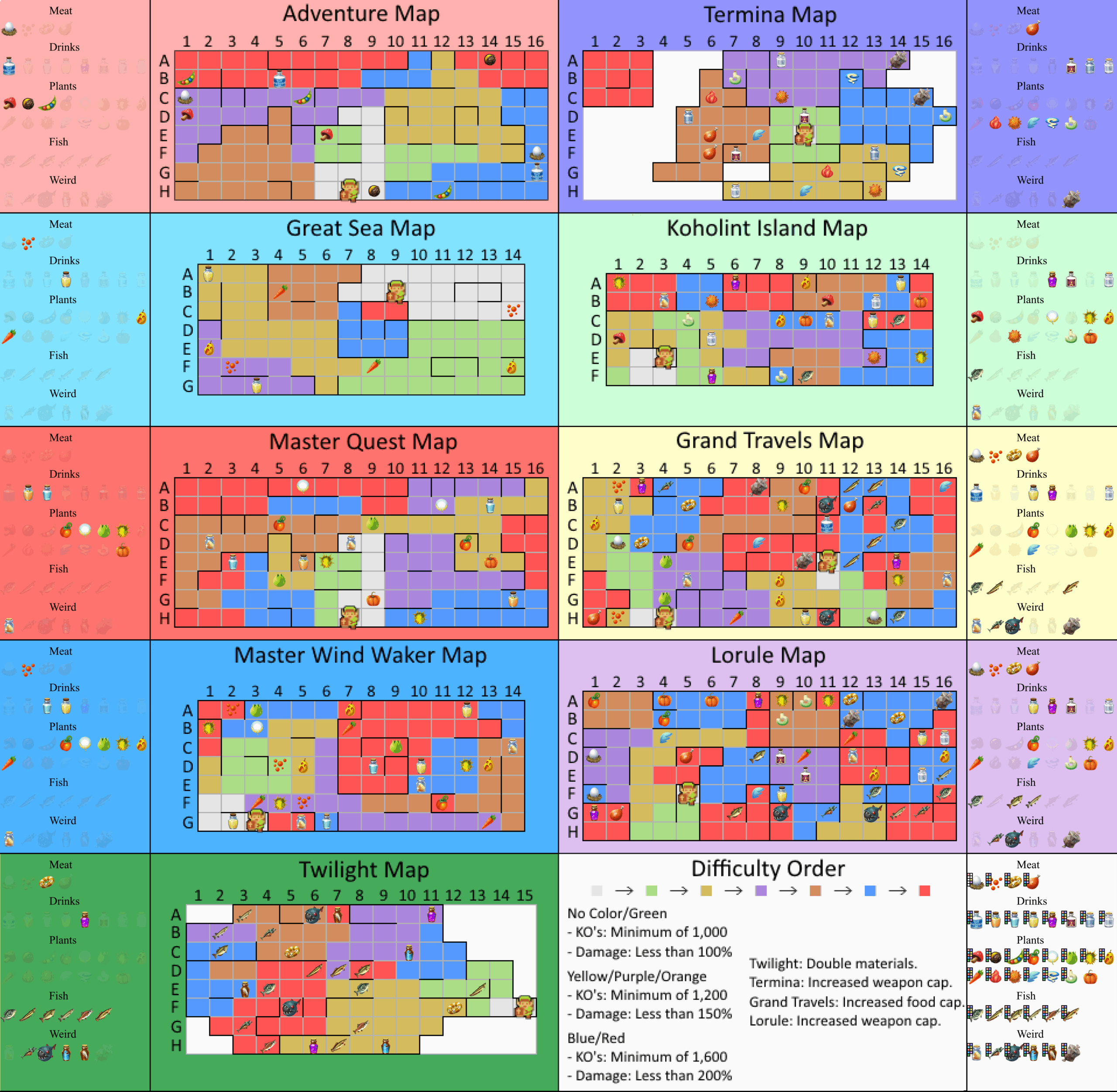 Hyrule Warriors Definitive Edition Food Location Infographic R HyruleWarriors