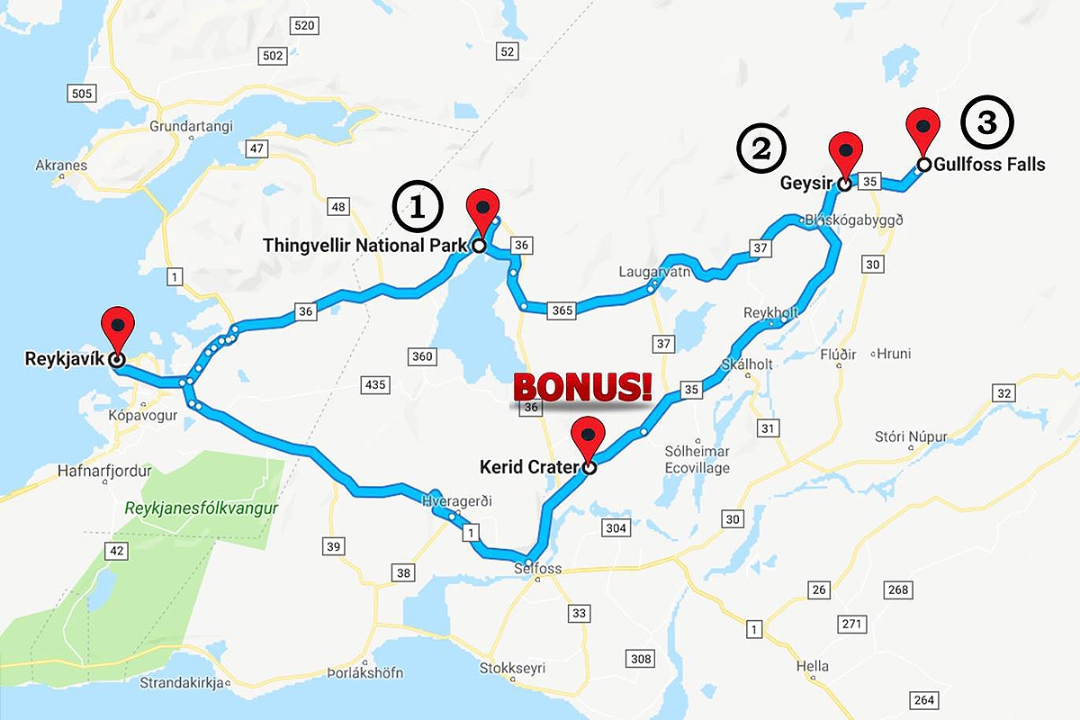 ICELAND The Golden Circle Tourist Route Keep Calm Jas Travel