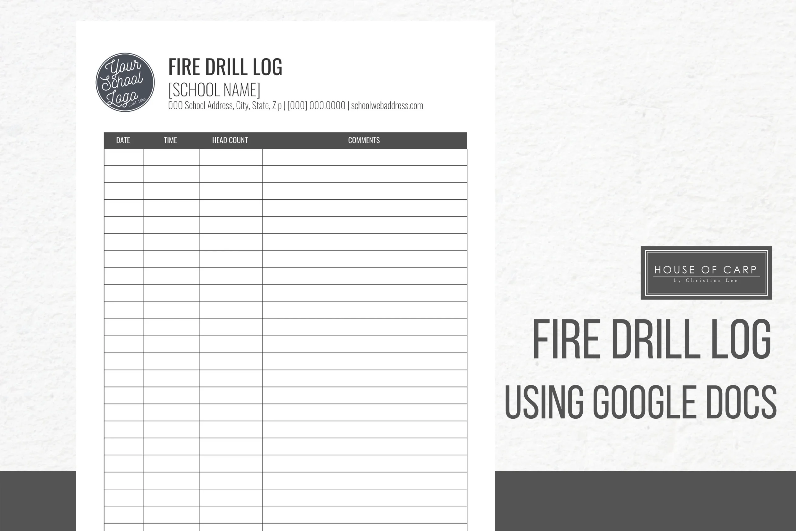 Free Printable Fire Watch Log Sheet