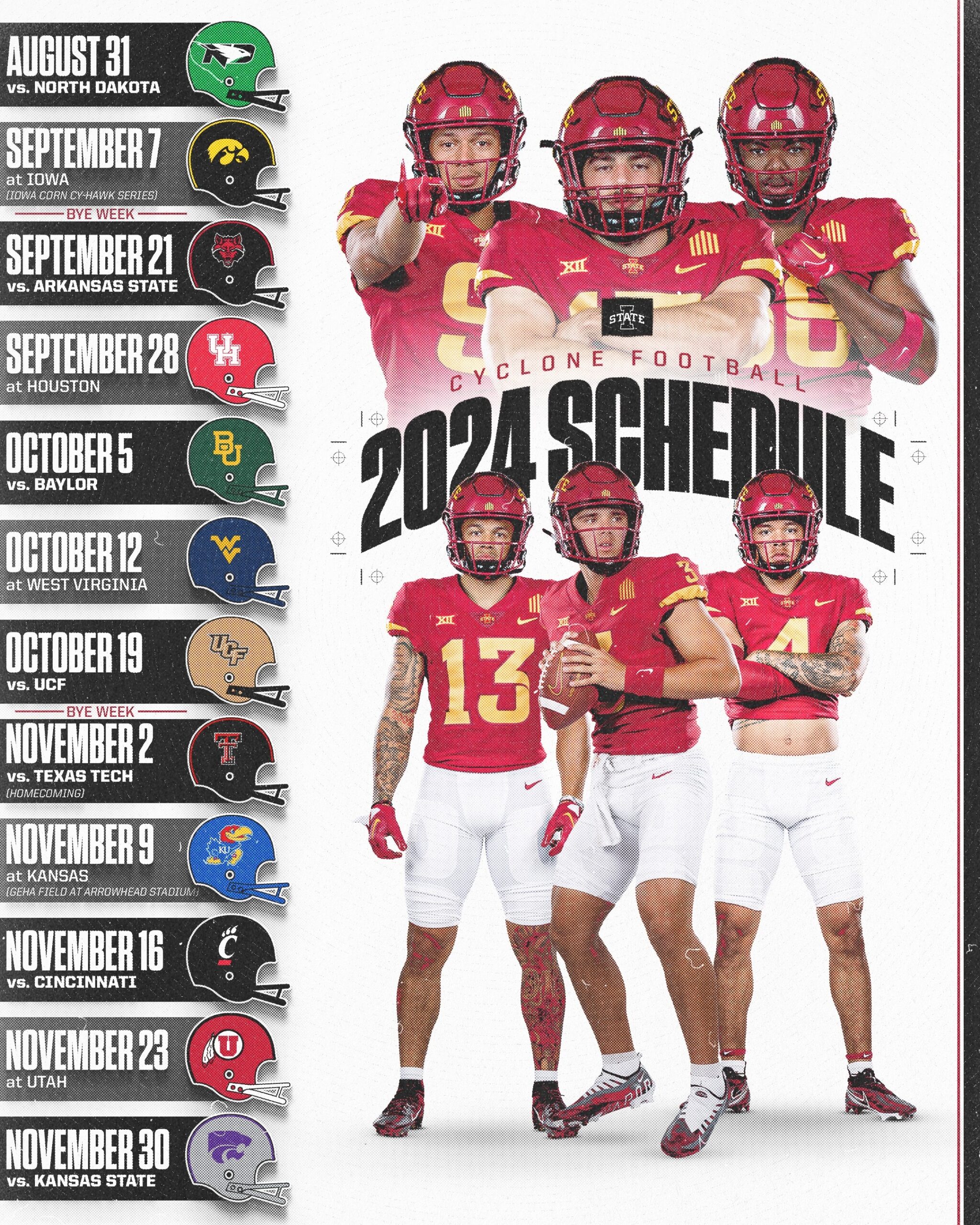 Iowa State Football On X The Full 2024 Iowa State Football Schedule Https t co 2R4MXgPWIT Https t co 6enSvPpsL9 X
