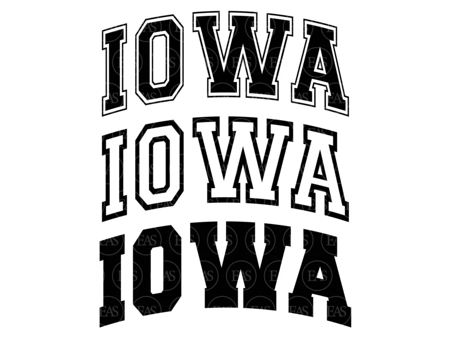 Iowa Svg Varsity Font Svg College Font Arched Text America State Svg Vector Cut File Cricut Silhouette Sticker Decal Pdf Png Dxf Etsy Canada