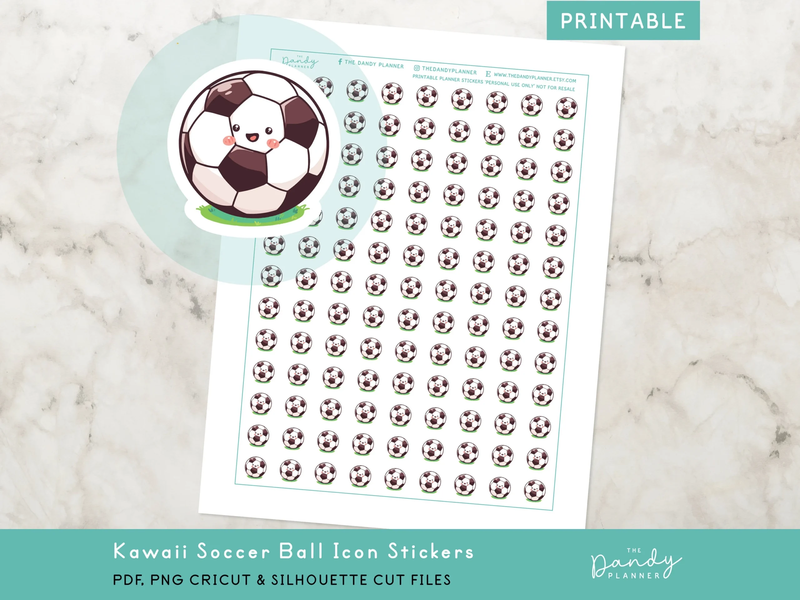 Printable Free Planner Soccer Stickers