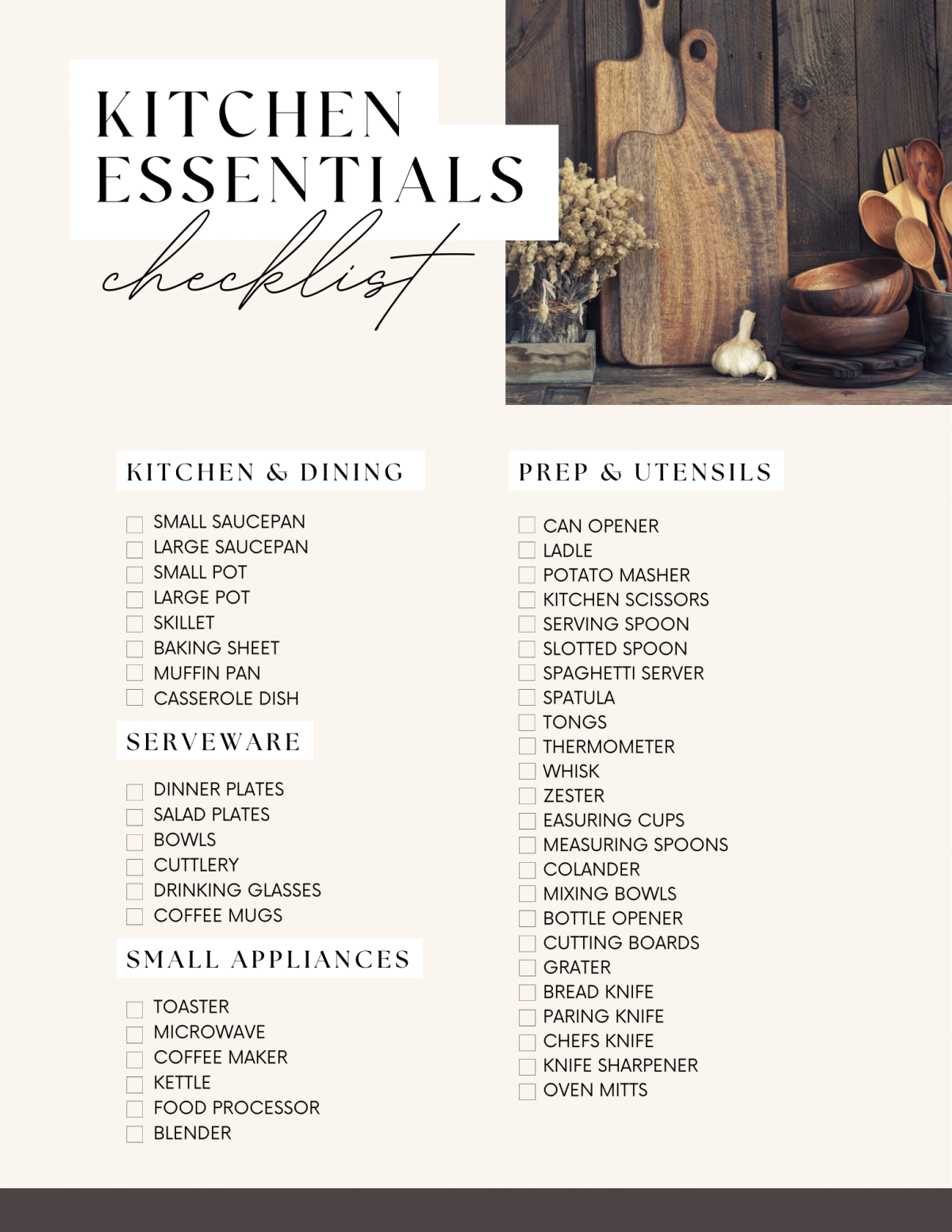 Kitchen Essentials The Ultimate Kitchen Checklist Kitchen Essentials The Ultimate Kitchen Checklist