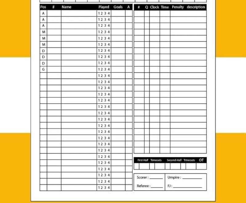 Lacrosse Scorebook Lacrosse Score Pads Lacrosse Stat Book Lacrosse Score Sheets For Scorekeeping This Book For Mens And Womens Girls Gift For Lacrosse Game Lover Large
