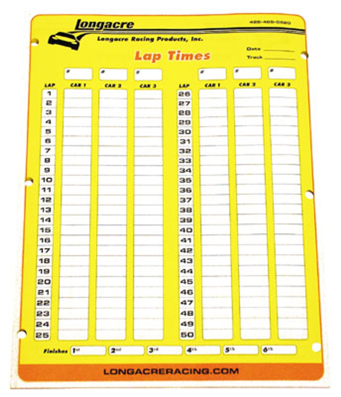 Printable Lap Time Sheets