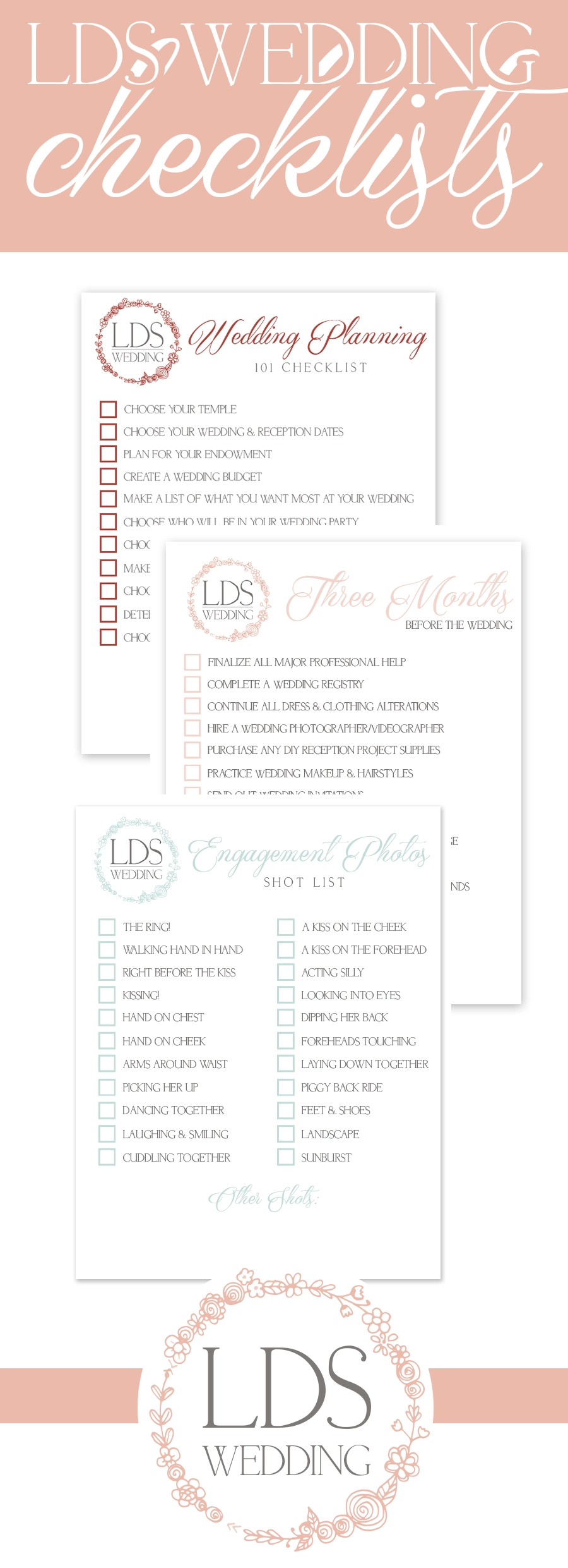 LDS Wedding Checklists Free Printable For All Your Planning Needs LDS Wedding Checklists Free Printable For All Your Planning Needs