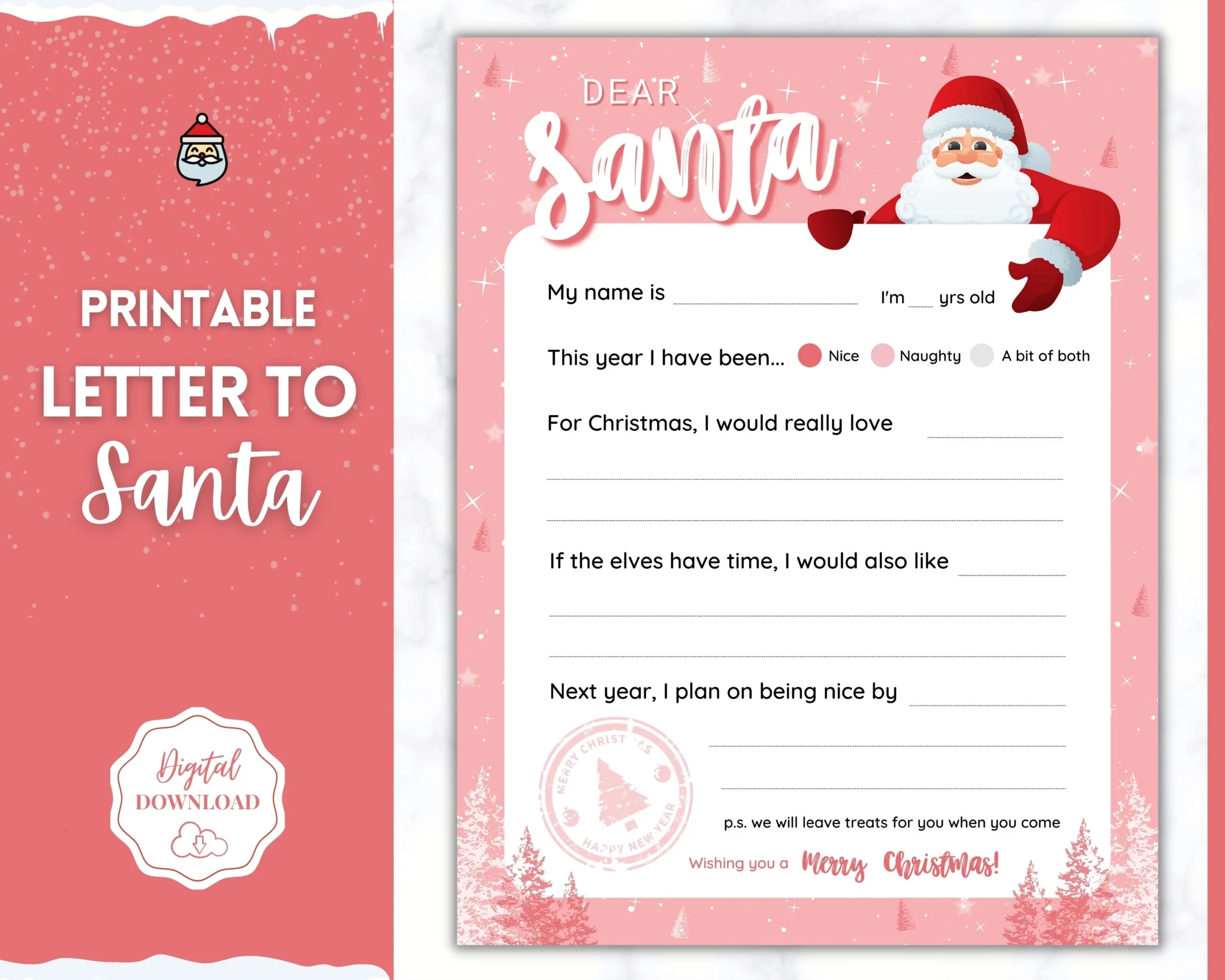 Free Printable Christmas List To Santa