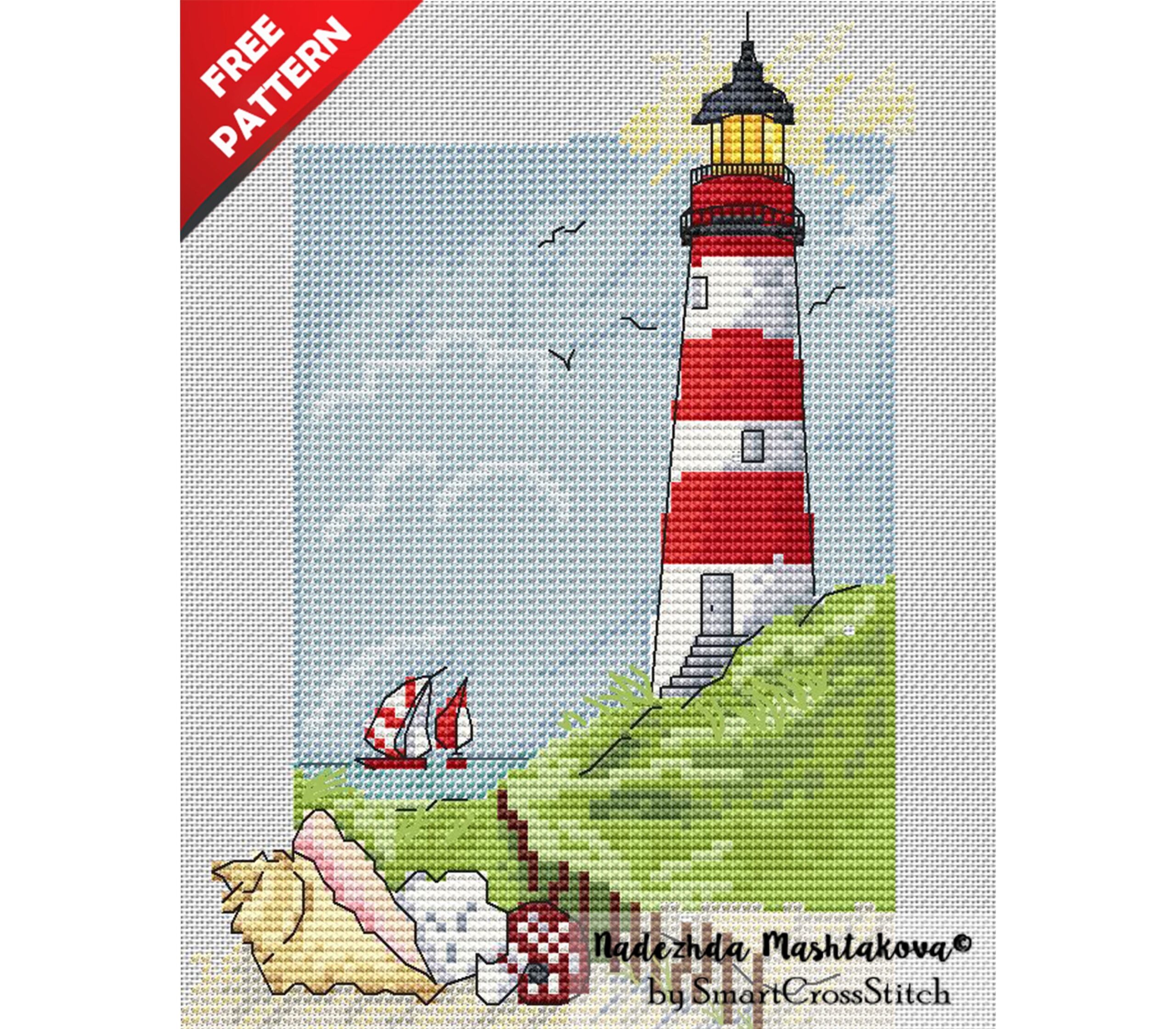 Lighthouse Free Cross Stitch Pattern Download PDF At SmartCrosstitch Lighthouse Free Cross Stitch Pattern Download PDF At SmartCrosstitch