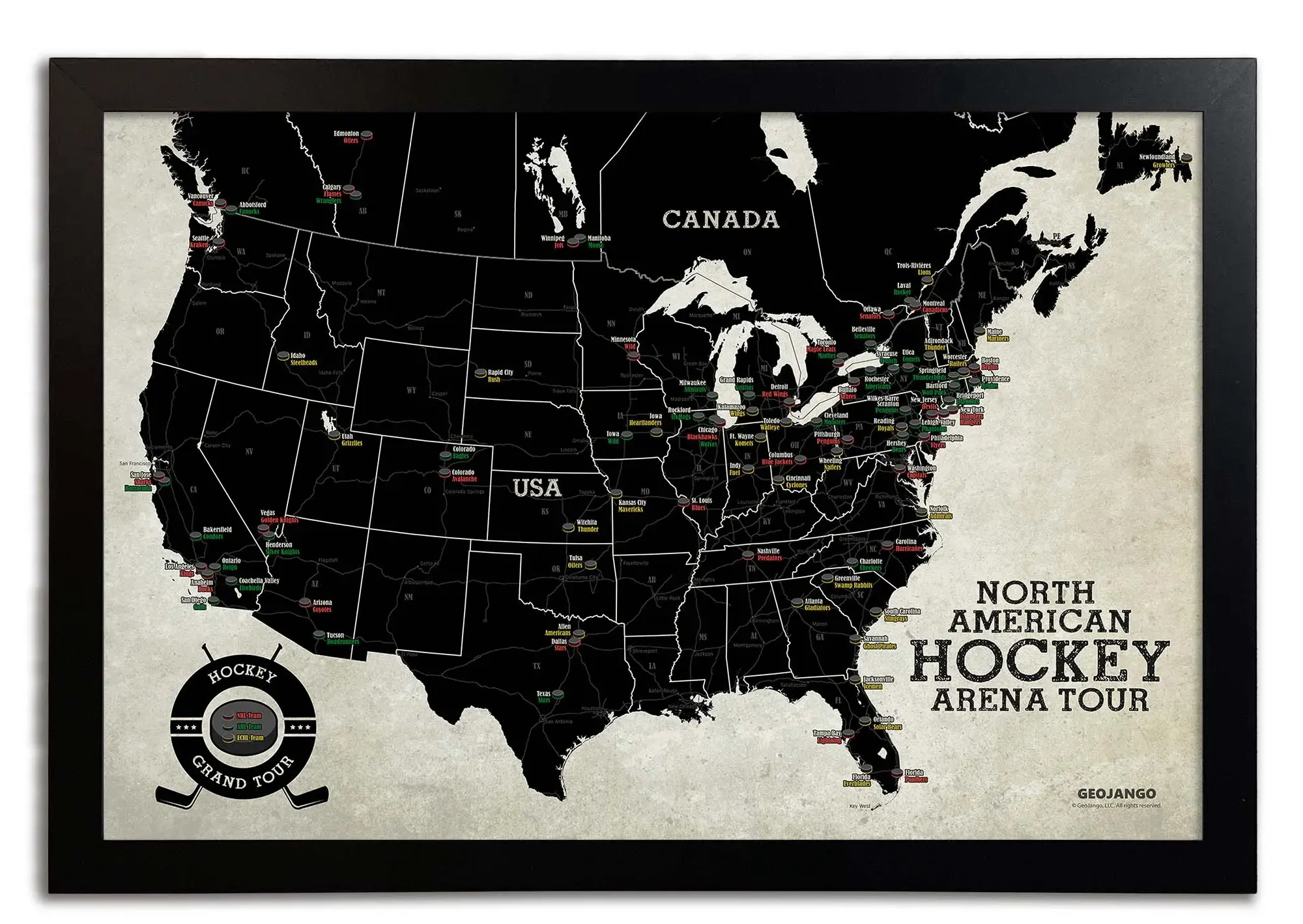List Of NHL Teams Arenas 2021 GeoJango Maps List Of NHL Teams Arenas 2021 GeoJango Maps