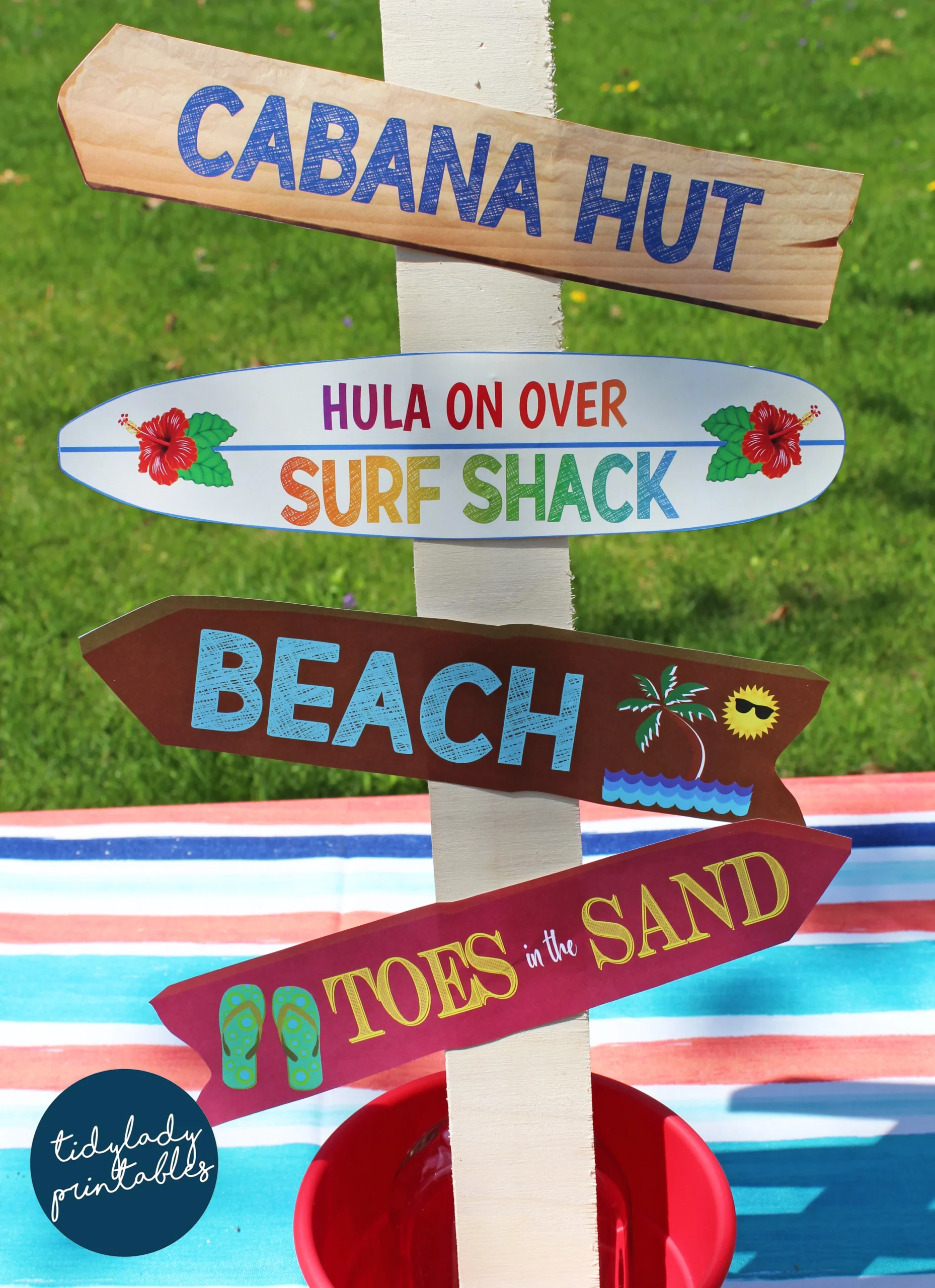 Mahalo Tropical Beach Theme Teacher Appreciation Week Printable Party TidyLady Printables