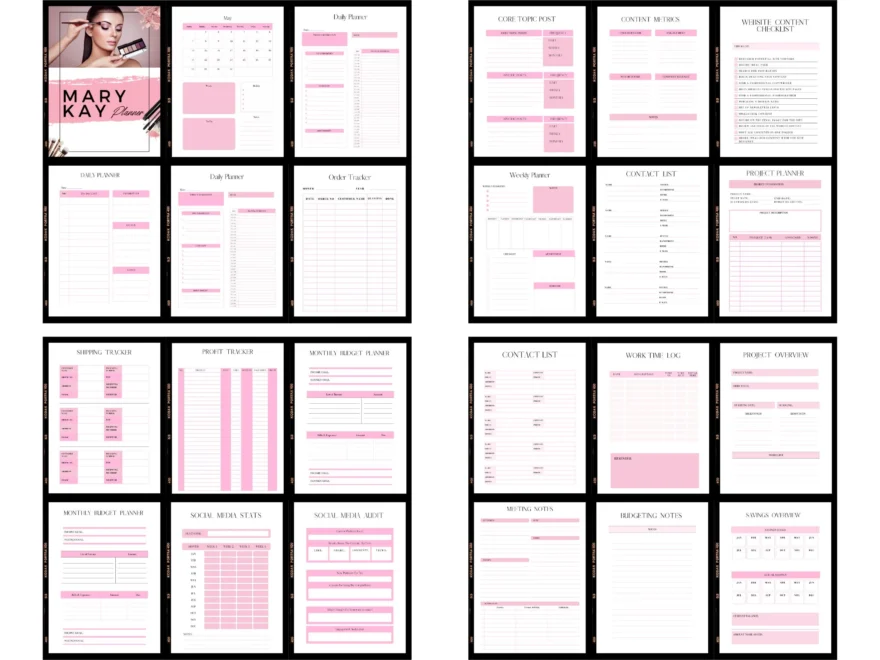 Mary Kay 2025 PDF Printable Business Planner Organizer For Beauty Consultant Mary Kay Business Etsy Finland