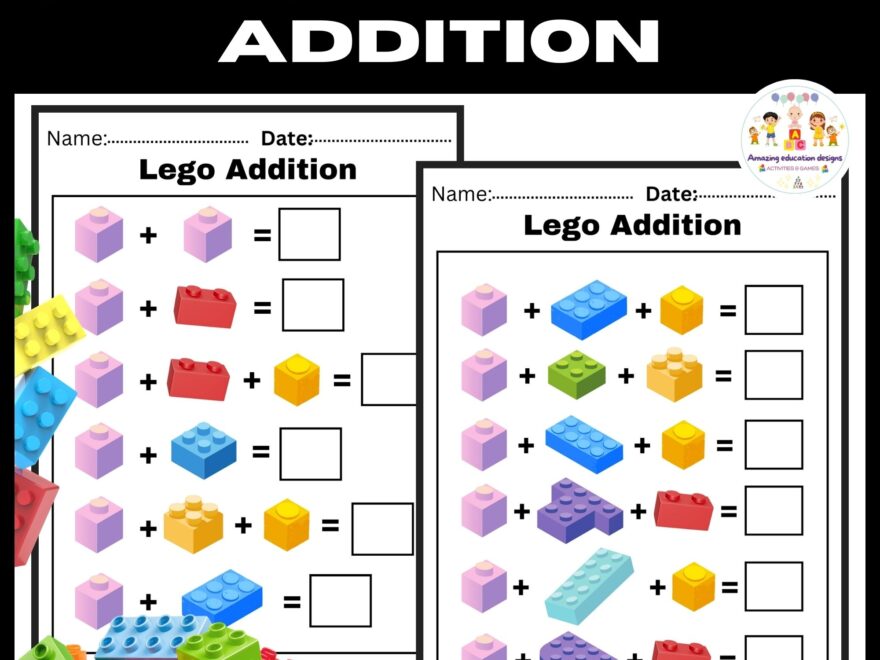 Math Activities Lego Addition Worksheets National Lego Day Made By Teachers