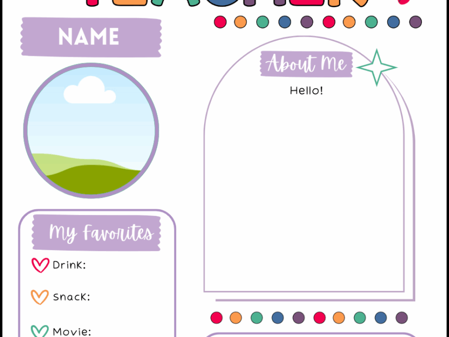 Meet The Teacher Printable Teaching Mama