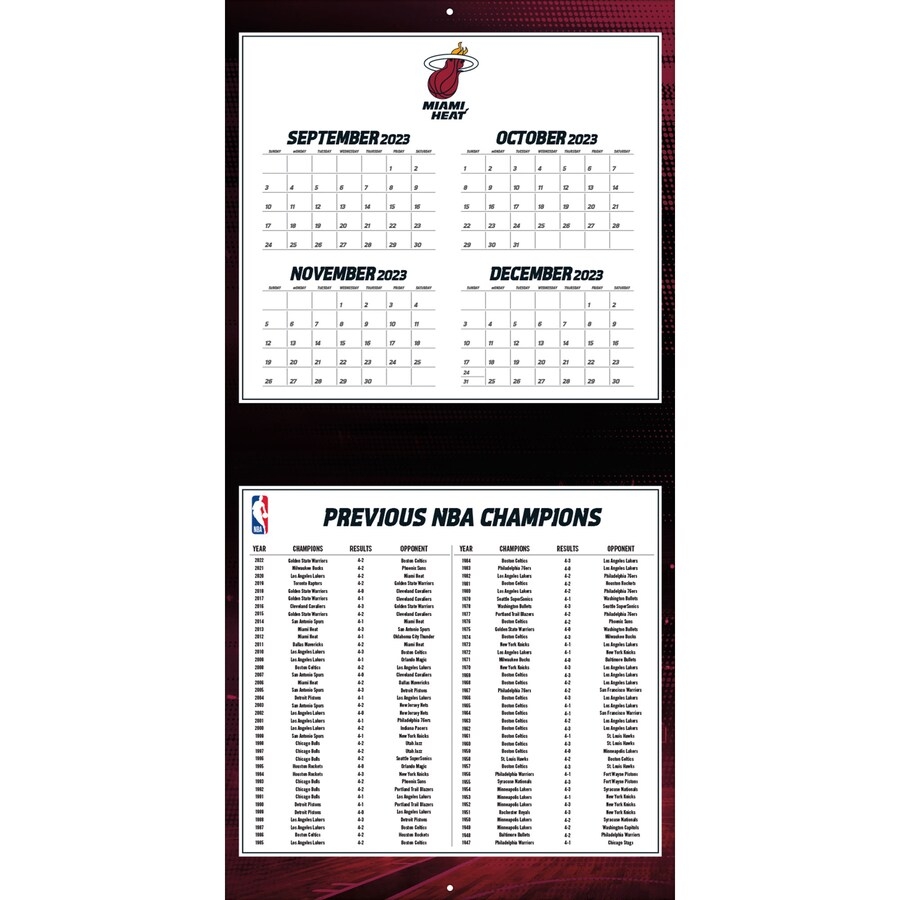 Miami Heat Printable Schedule Calendar
