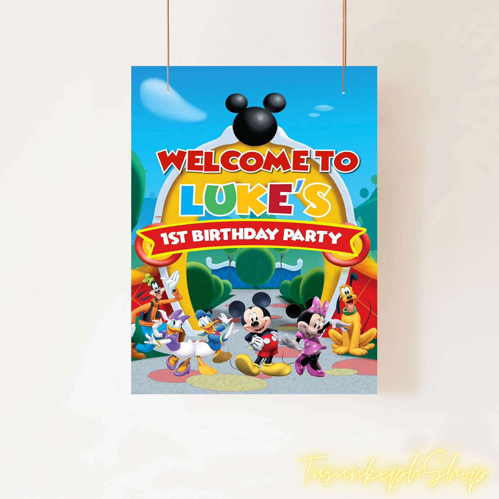 Mickey Mouse Clubhouse Birthday Welcome Sign digital Download Etsy Mickey Mouse Clubhouse Birthday Welcome Sign digital Download Etsy