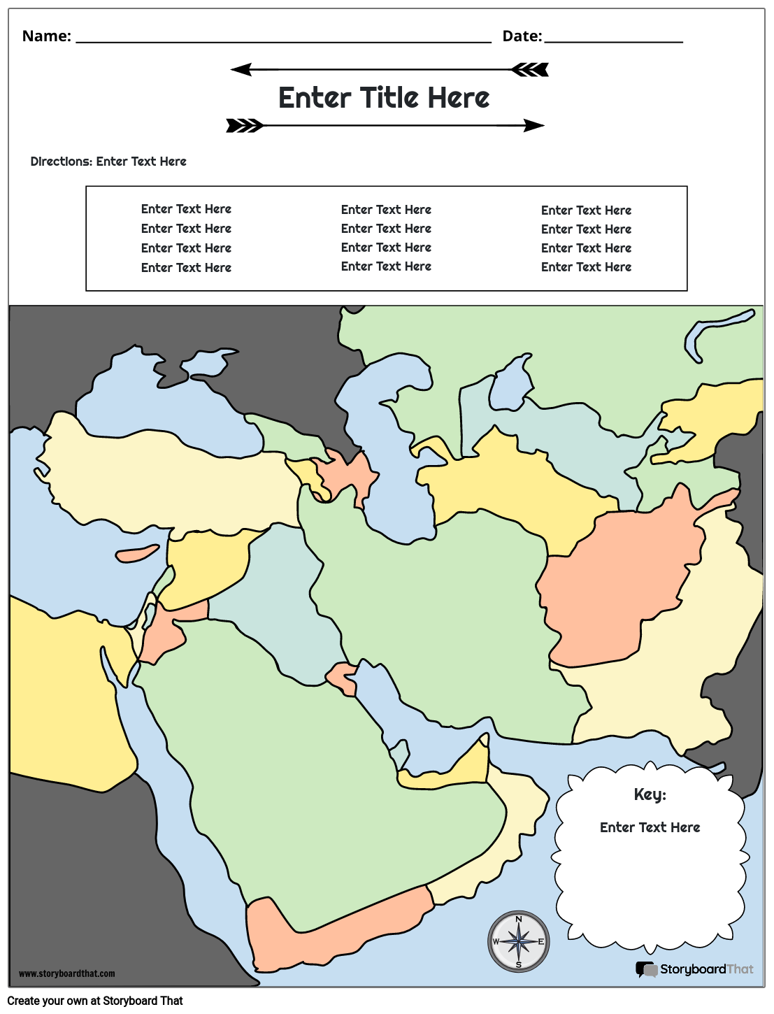 Middle East Map Quiz Printable Middle East Map Quiz Printable