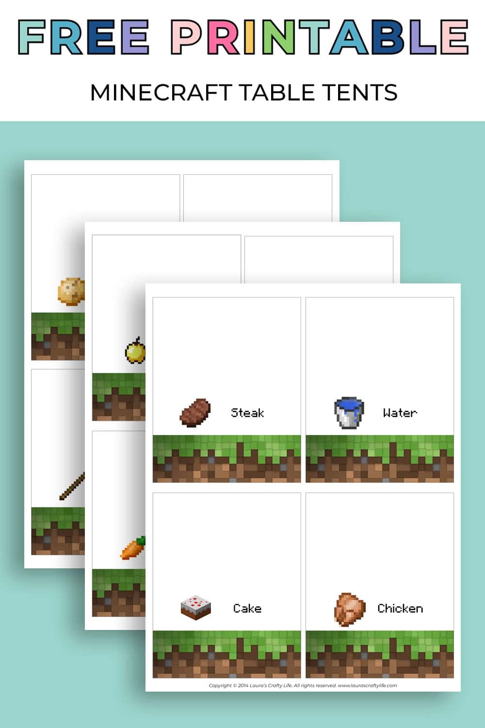 Minecraft Food Labels Free Printable Minecraft Food Labels Free Printable