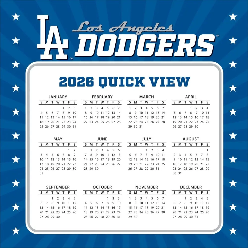 MLB Los Angeles Dodgers 2026 Desk Calendar Calendars
