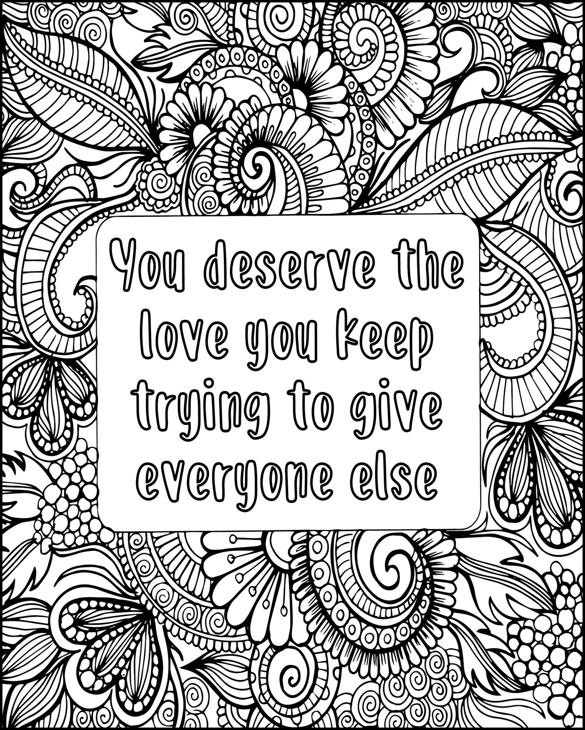 Printable Coloring Sheets With Quotes