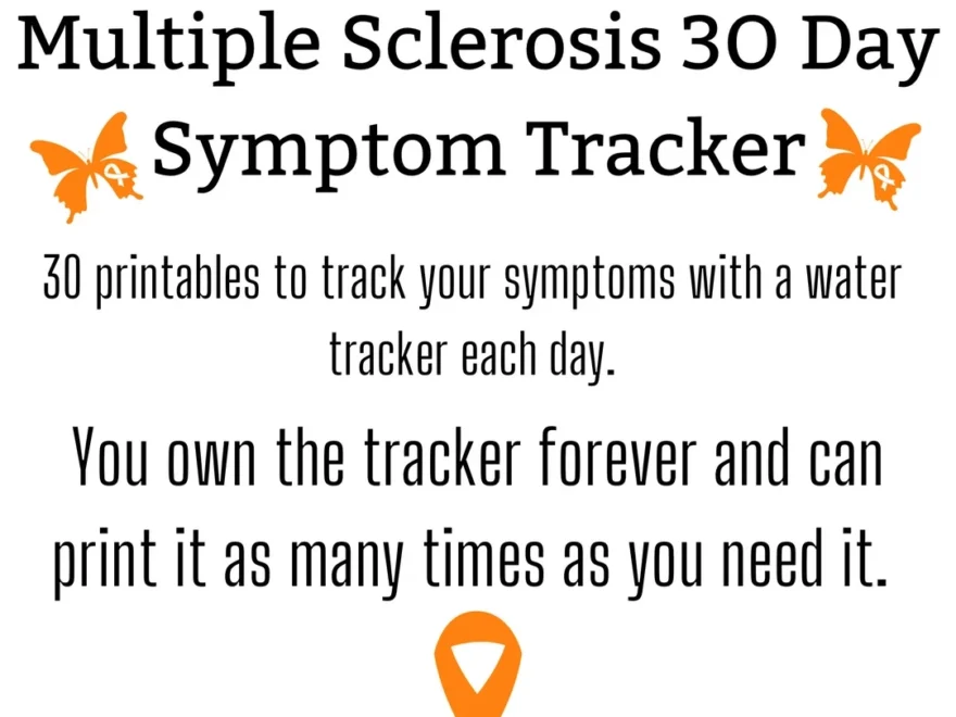 Multiple Sclerosis 30 Day Symptom Tracker Symptom Journal MS Printable Etsy
